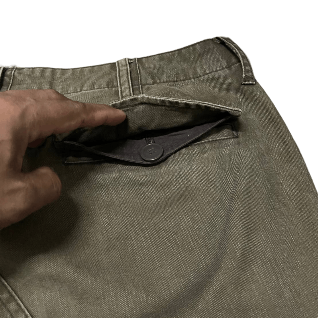Takeo Kikuchi Vtg TK Takeo Kikuchi Extraheavy Herringbone Cargo Trouser Size US 32 / EU 48 - 16 Thumbnail