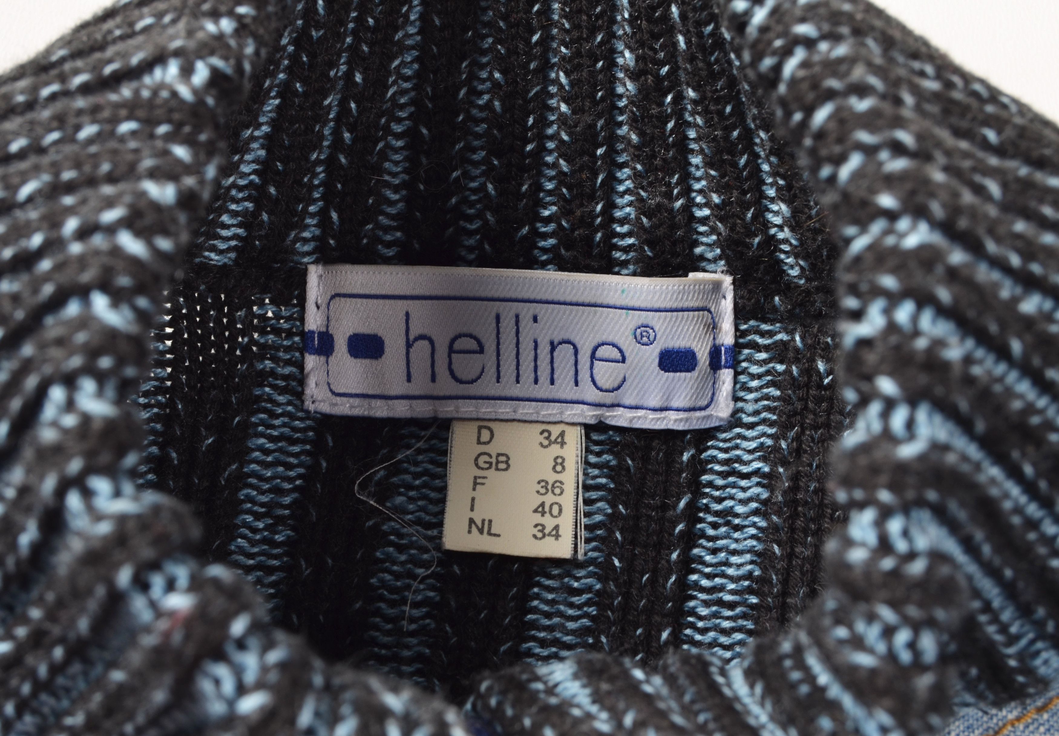 Vintage Y2K Helline Denim Knit Fitted Moto Zip Up Hybrid Jacket Size XS / US 0-2 / IT 36-38 - 8 Thumbnail