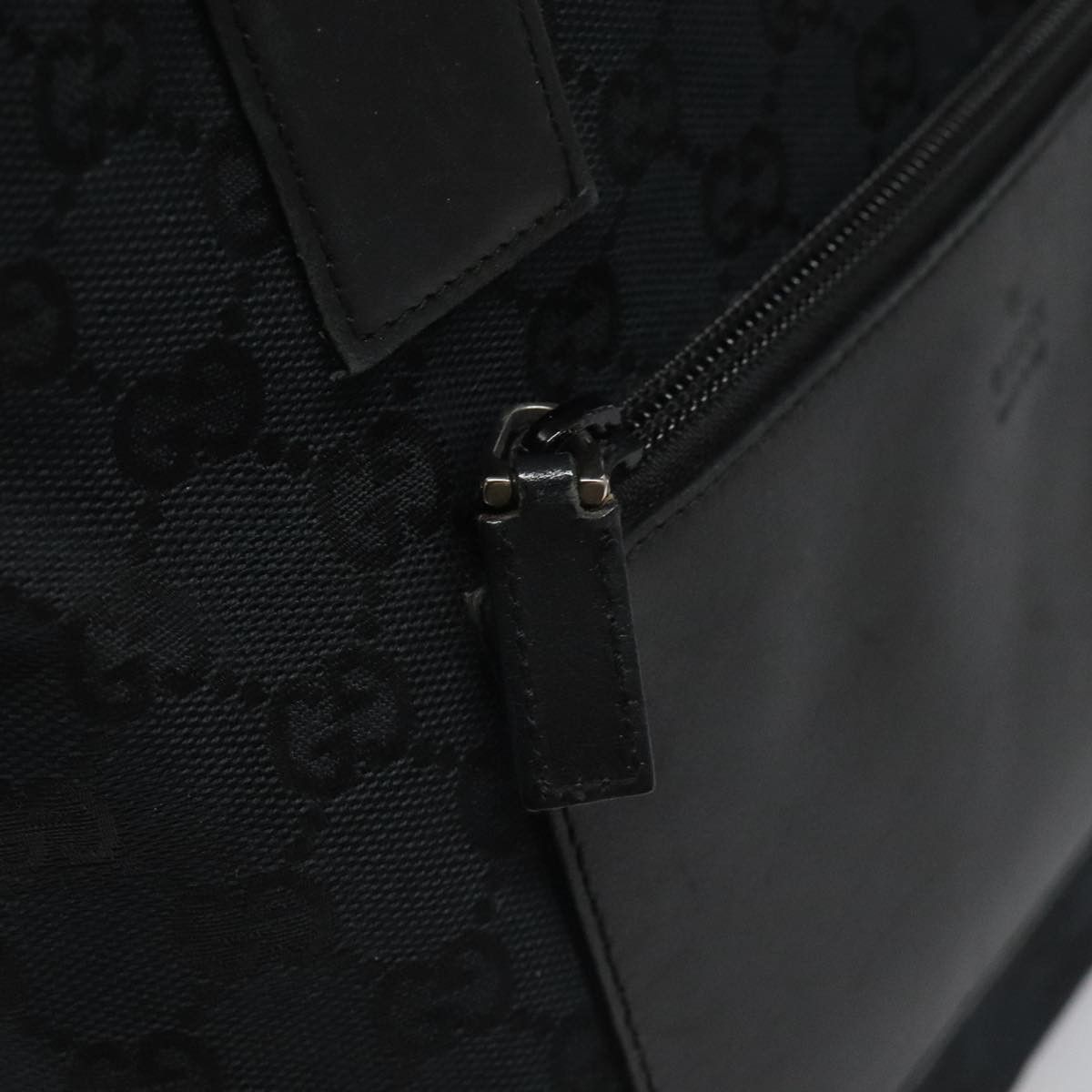 Gucci GUCCI GG Canvas Sherry Line Tote Bag Black White 019 0402 Size ONE SIZE - 15 Thumbnail