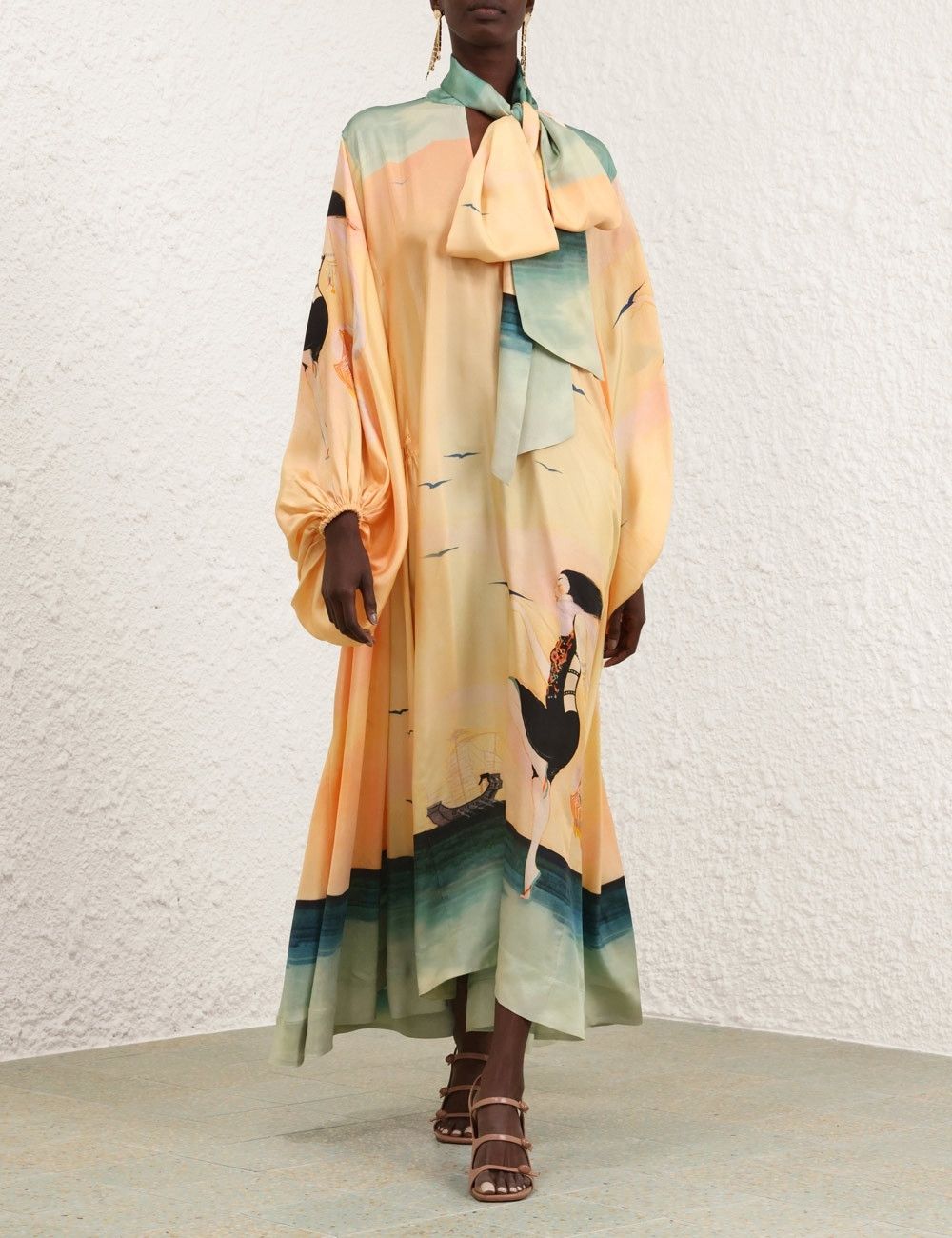oc11z0725 Eden Billow Dress in Multicolor