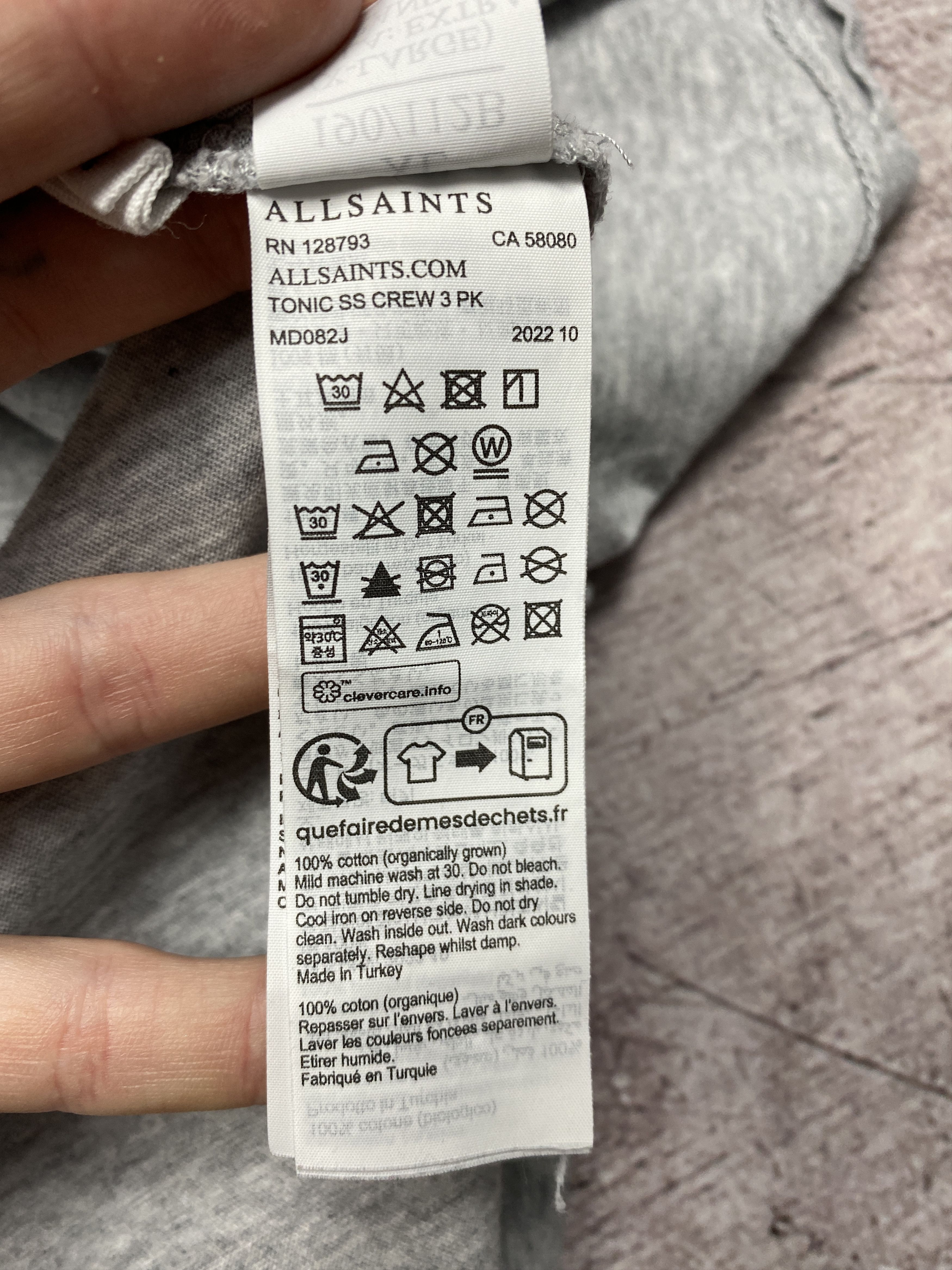 Allsaints Allsaints Vintage Mens Tonic Crew Neck T-Shirt Size US XL / EU 56 / 4 - 5 Thumbnail