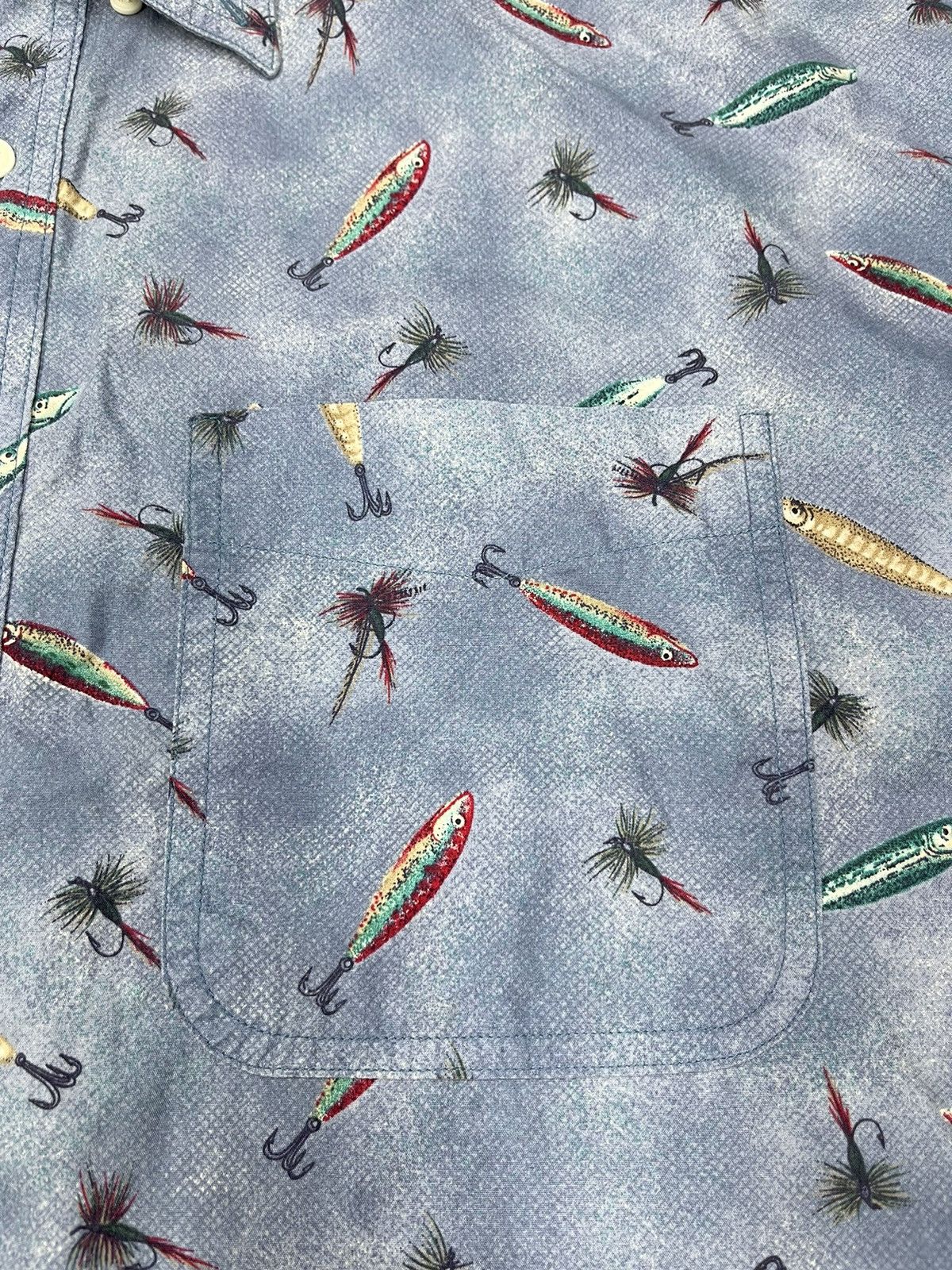 Chaps Ralph Lauren × Polo Ralph Lauren × Vintage Vintage Polo Ralph Lauren Chaps Shirt Full Fishing Print Y2K Size US XL / EU 56 / 4 - 5 Thumbnail