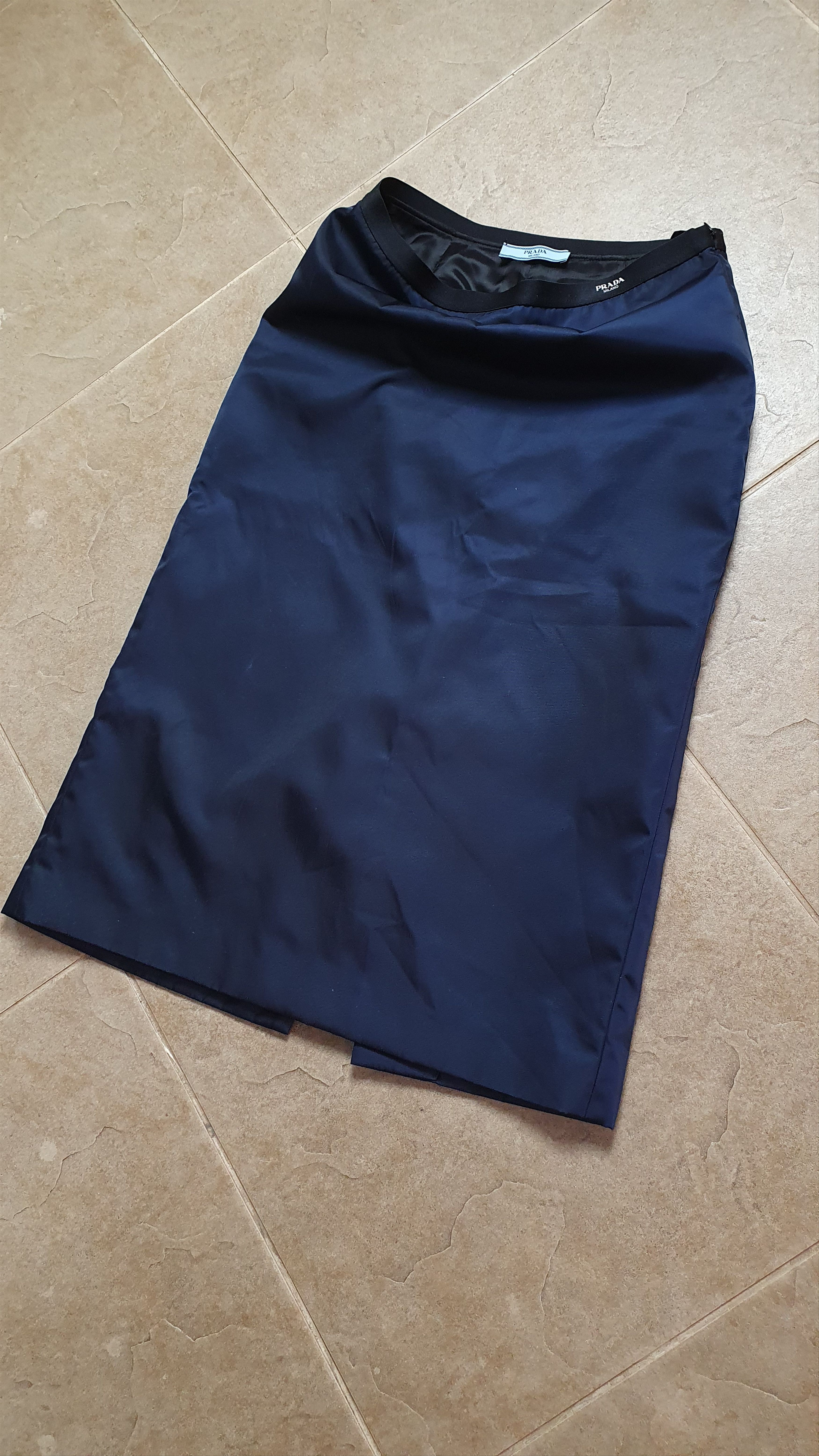 Prada Vintage women's re-nylon skirt PRADA blue skirt size 38 Size 38" / US 16 / IT 52 - 11 Thumbnail