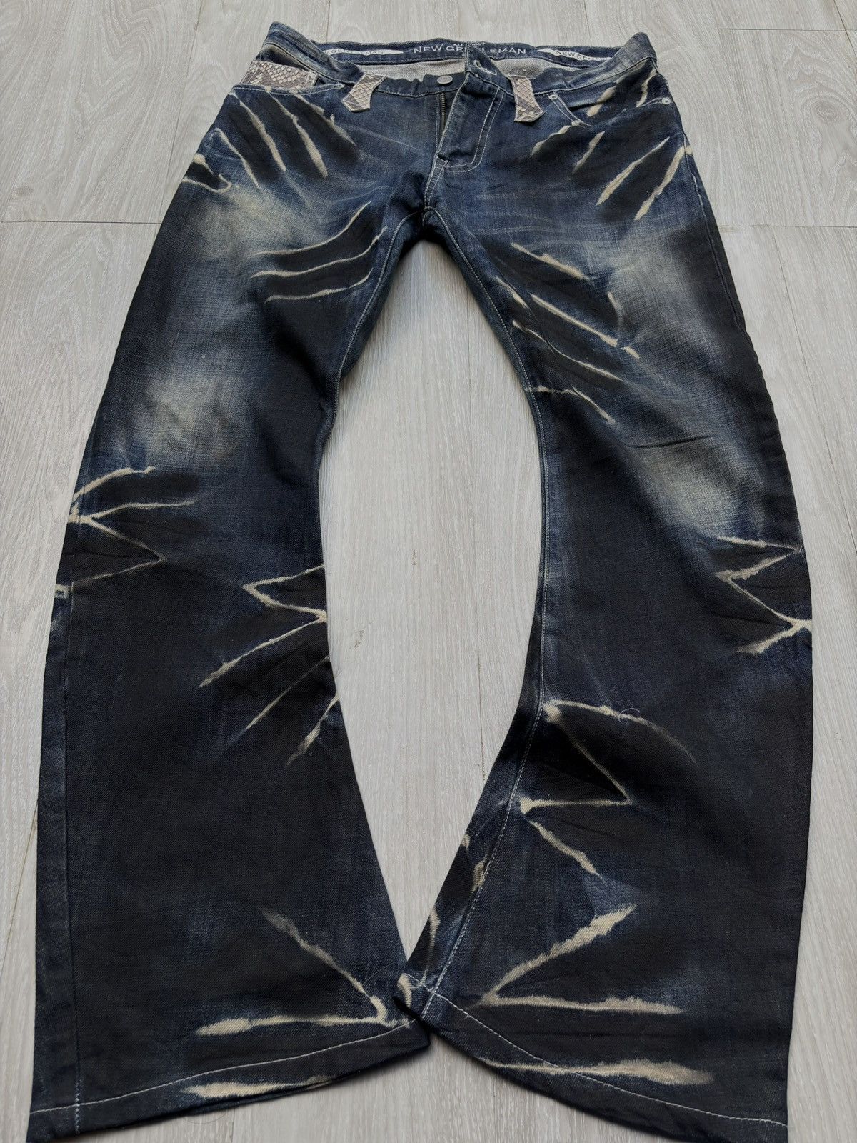 14th Addiction NEW GENTLEMEN J-cut lace up jeans Size US 32 / EU 48 - 1 Thumbnail