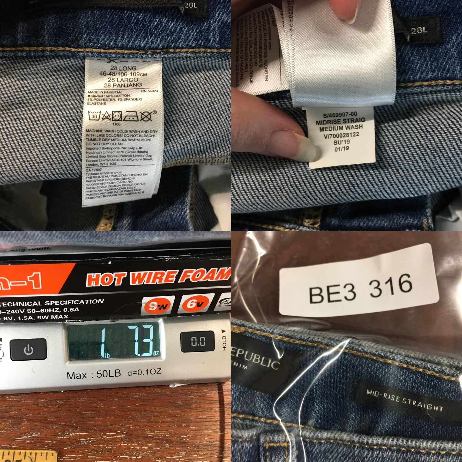 Banana Republic Banana Republic Jeans Womens 28L Blue Denim Straight Mid Rise Zip Jeans 32x30 Classic Modern Mens Womens Boys Girls Size 28" / US 6 / IT 42 - 10 Thumbnail