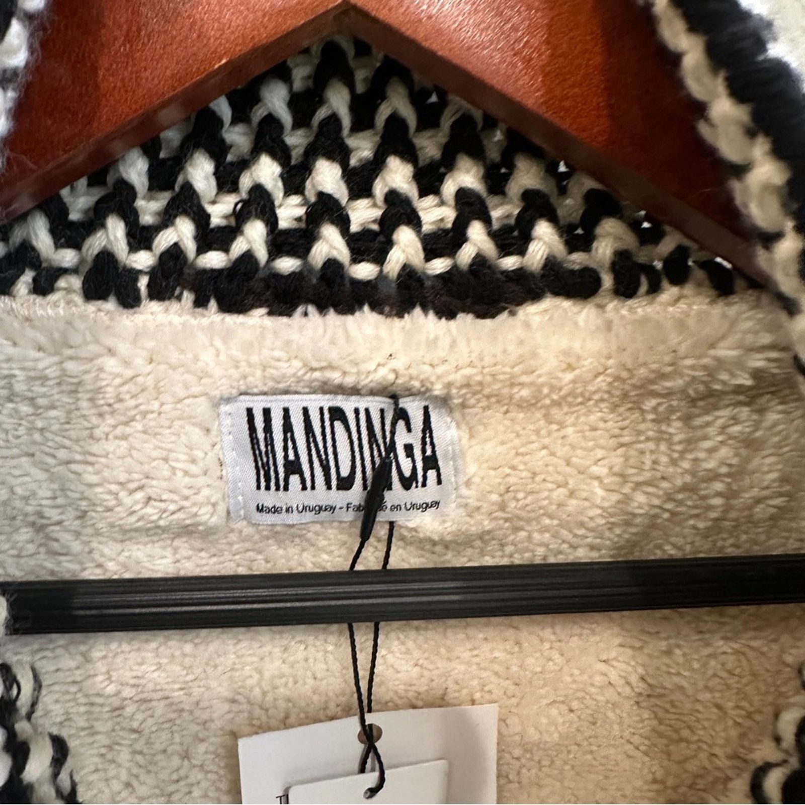 Urban Outfitters MANDINGA | Urban Outfitters | XL Black & Cream Knit Jacket Size XL / US 12-14 / IT 48-50 - 9 Thumbnail