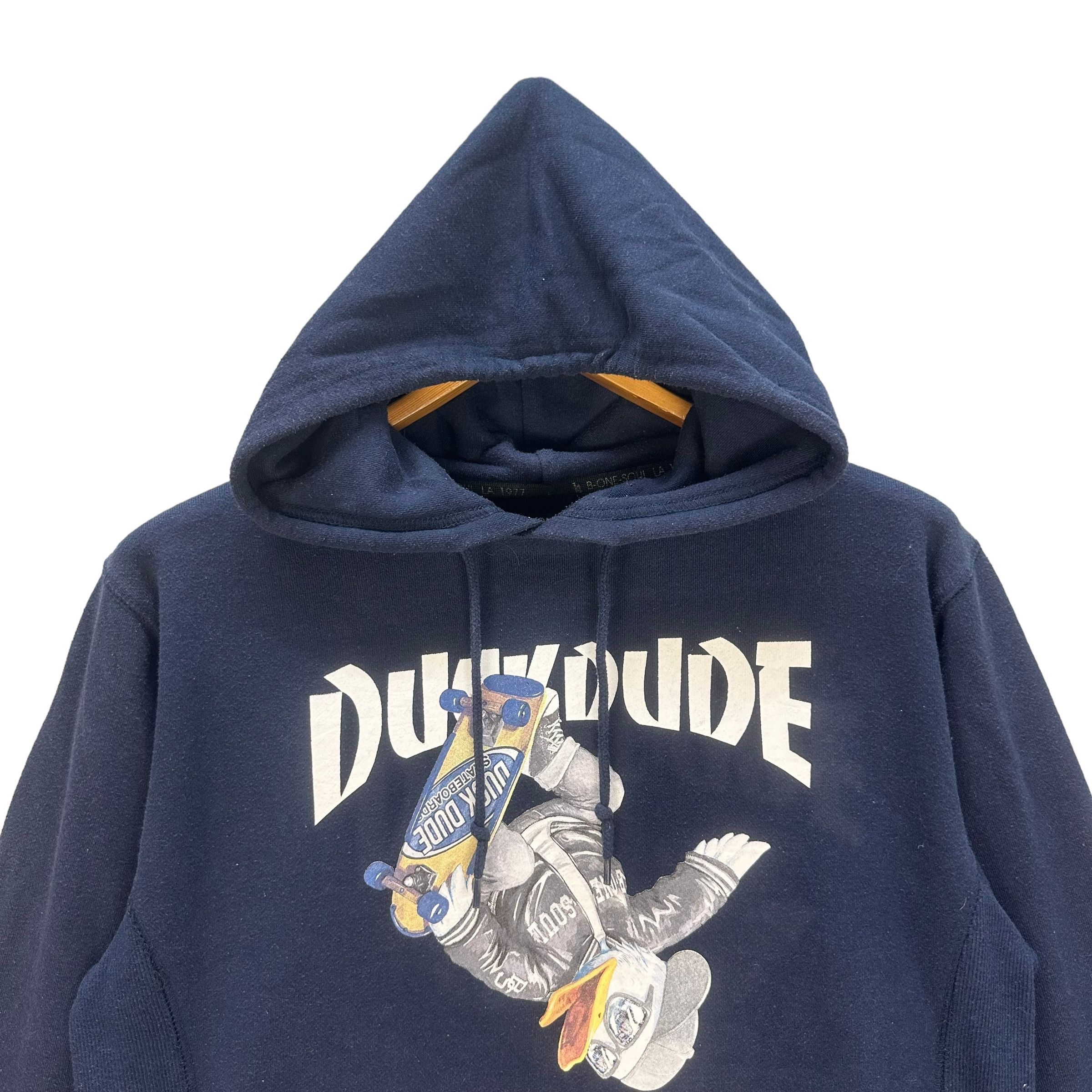 Vintage B ONE SOUL DUCK DUDE SKATEBOARD GRAPHIC HOODIES #8710-022 Size US M / EU 48-50 / 2 - 2 Thumbnail