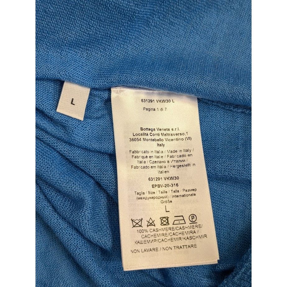 Bottega Veneta o1rshd1 Off Gauge Superfine Cashmere Sweater in Blue Size US L / EU 52-54 / 3 - 14 Thumbnail