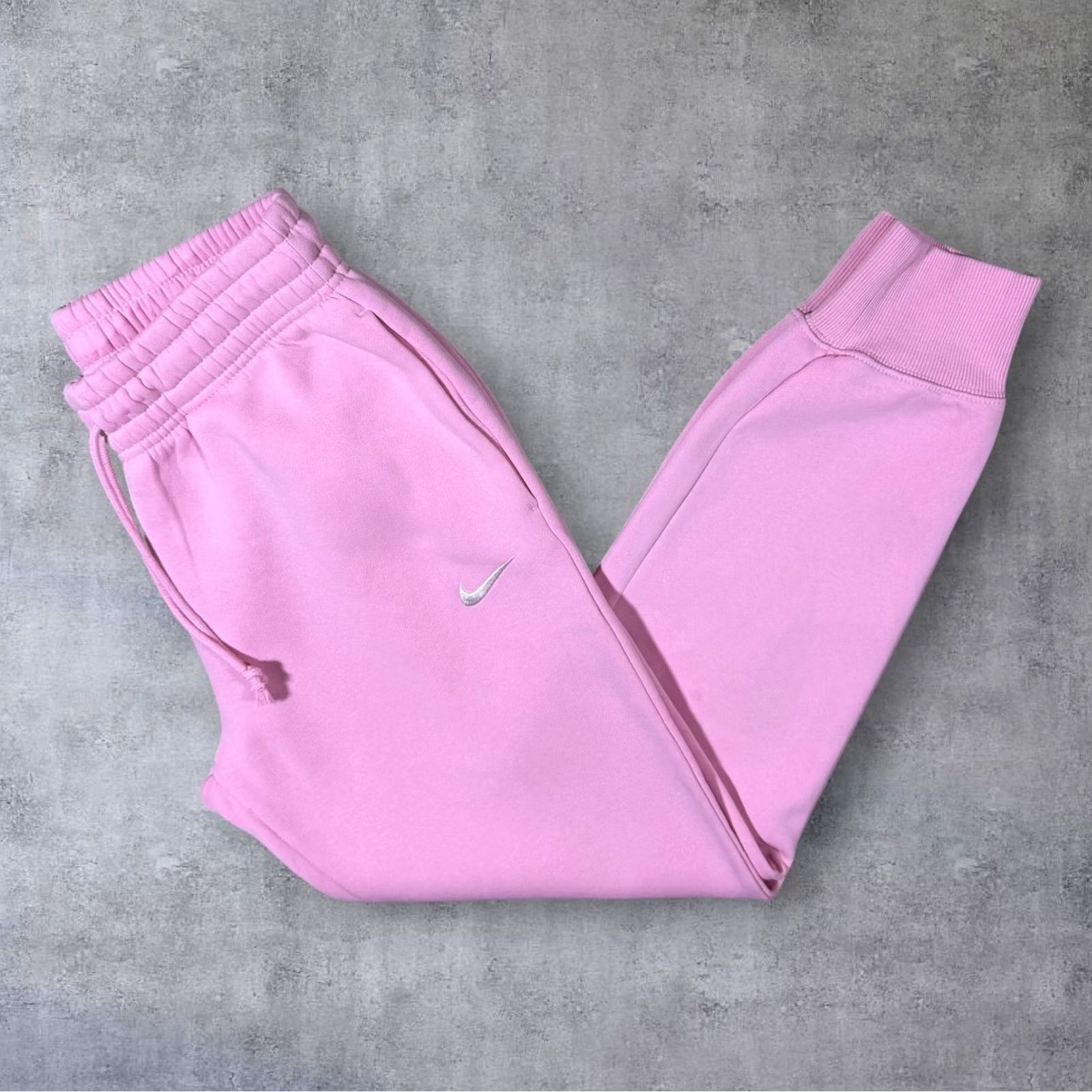 Nike Nike Sweatpants Joggers Pink Drawstring Waist Cuffed S Small Men Mini Swoosh Logo Size US 29 - 2 Thumbnail