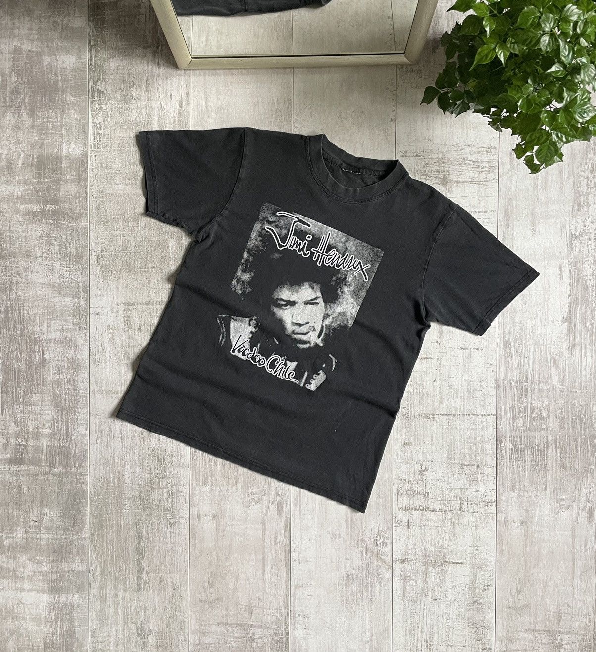 Band Tees × Jimi Hendrix × Vintage Vintage 90’s Jimi Hendrix Voodoo Chile T-Shirt Size US S / EU 44-46 / 1 - 2 Thumbnail