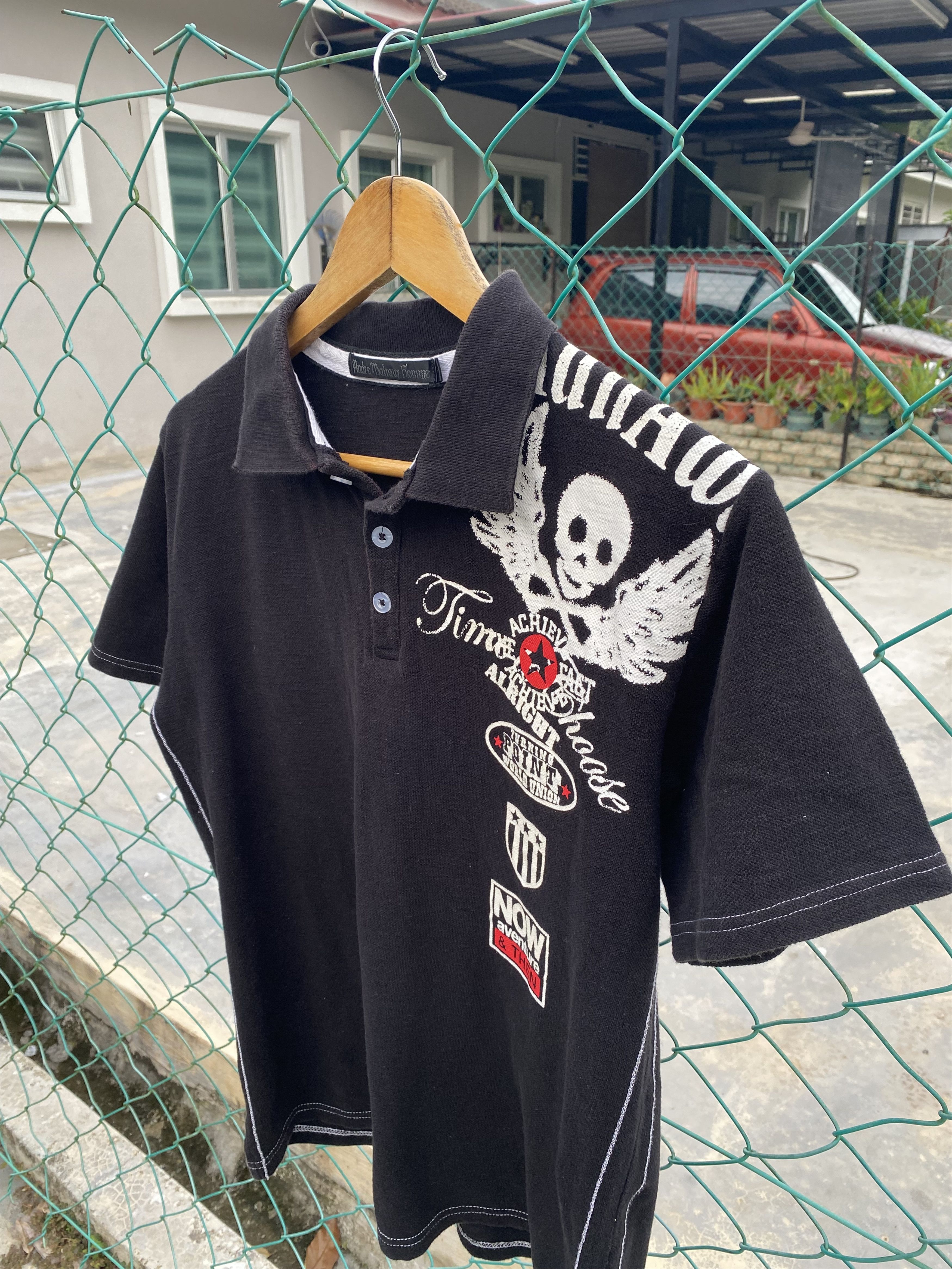 Japanese Brand Andre Malraur Homme skull polos Size US M / EU 48-50 / 2 - 3 Thumbnail