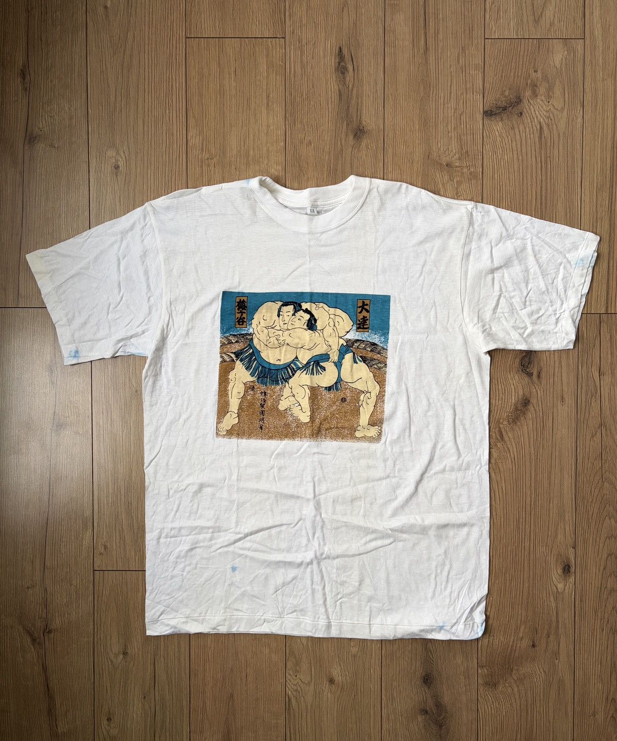 Japanese Brand Vintage Japanese Sumo Fighters Single Stitch T-shirt Size US L / EU 52-54 / 3 - 1 Thumbnail
