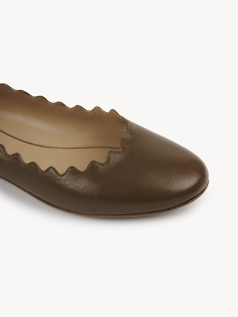 Chloe o1loc1c10226 Lauren Ballerinas in Olive Size US 10 / IT 40 - 5 Thumbnail