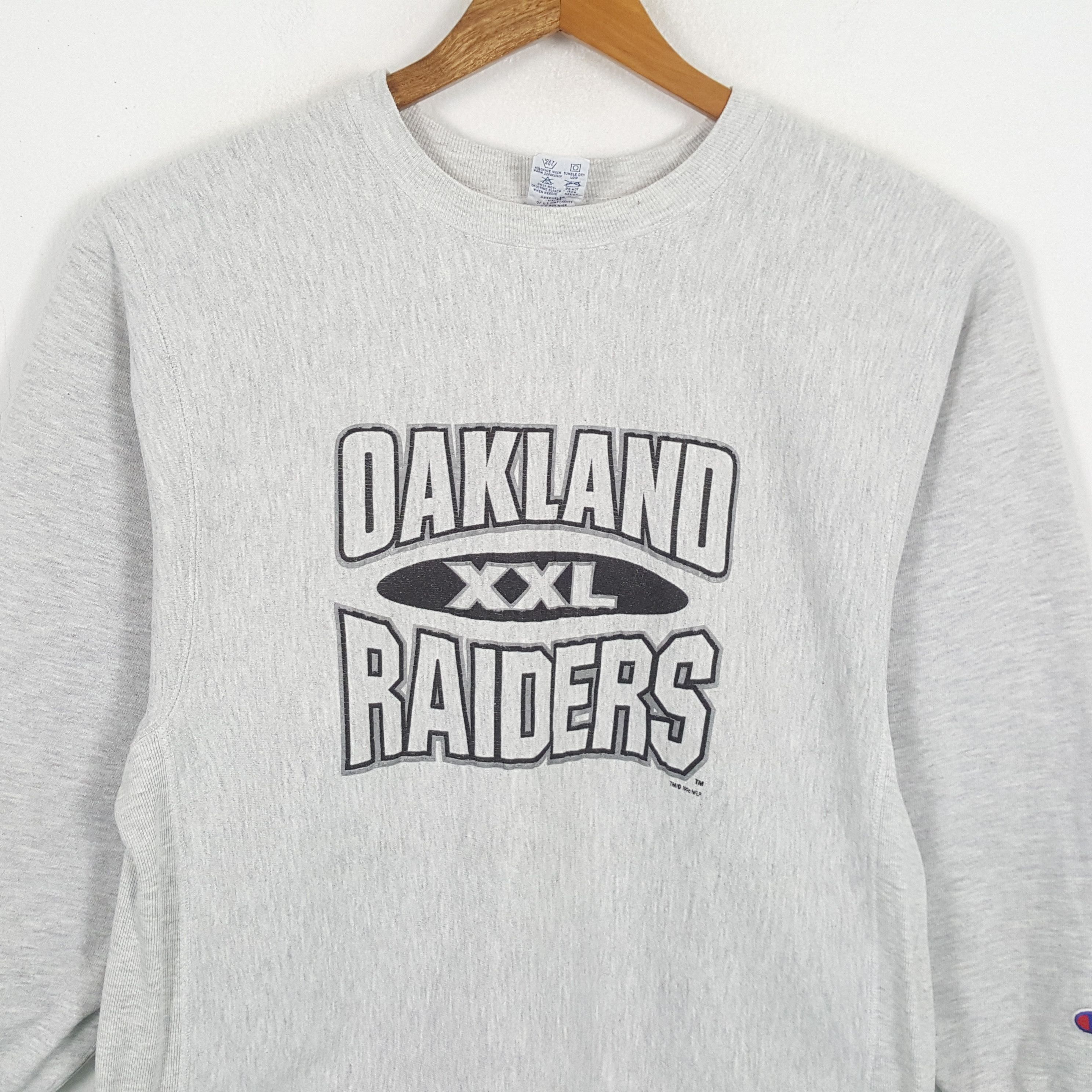 NFL × Vintage Vintage OAKLAND RAIDERS Reverse Weave Champion Sweatshirt Size US L / EU 52-54 / 3 - 2 Thumbnail