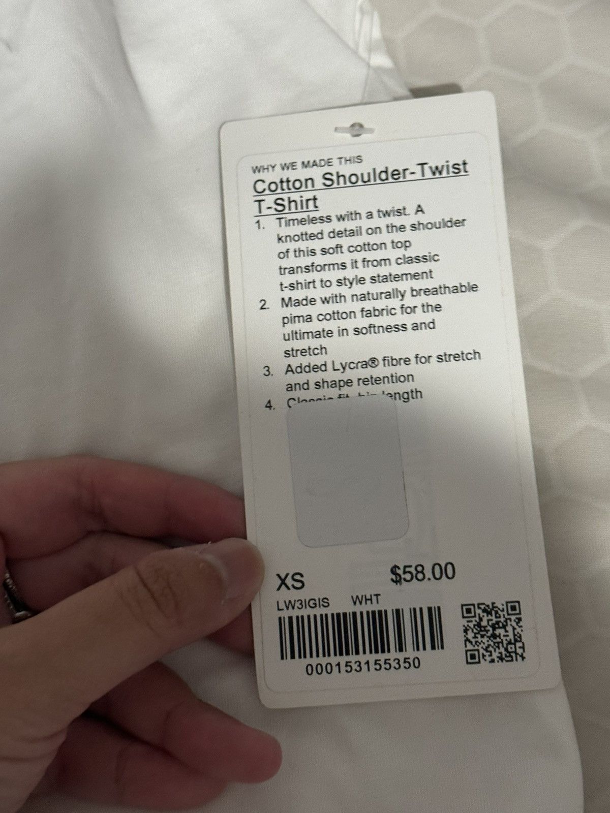 Lululemon NEW Lululemon Cotton Shoulder Twist Tshirt White Size XS / US 0-2 / IT 36-38 - 2 Thumbnail