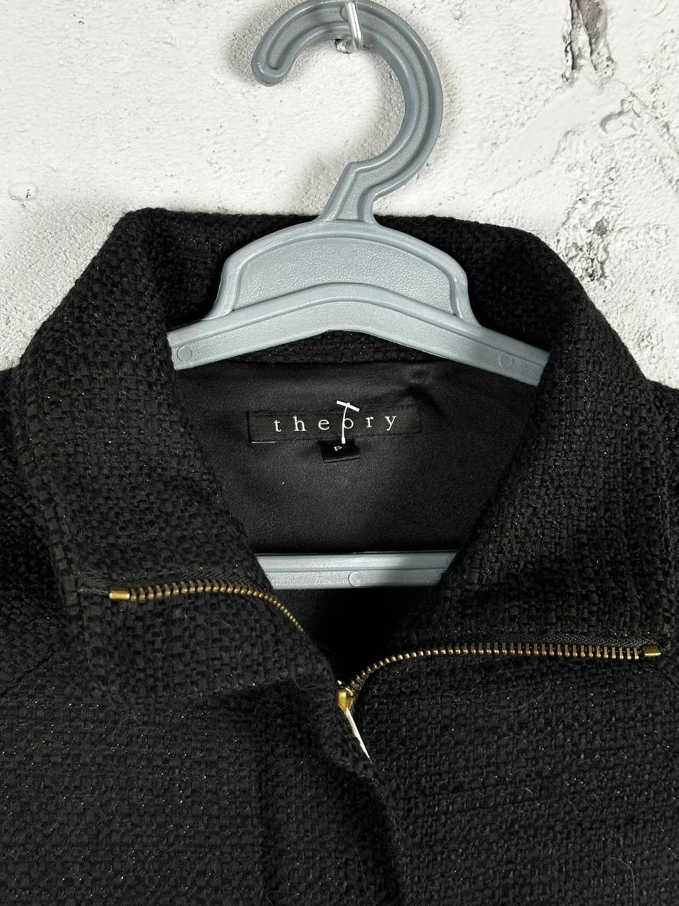 Theory Theory One Size Wool Blend Avant Garde Black Coat Size US M / EU 48-50 / 2 - 4 Thumbnail