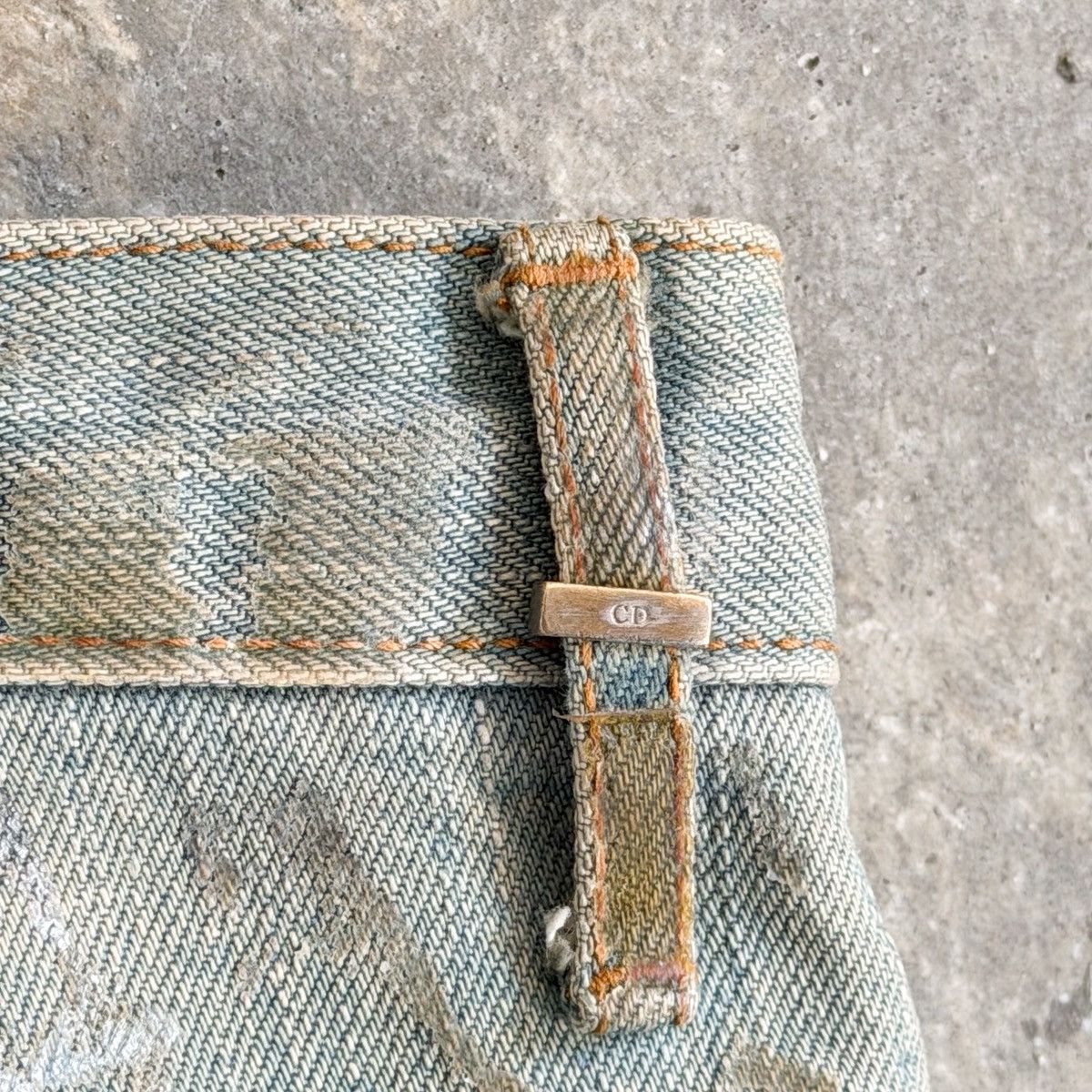 Dior × Hedi Slimane Dior SS04 “STRIP” Clawmark Bleu Claire Waxed Denim By Hedi Size US 34 / EU 50 - 9 Thumbnail