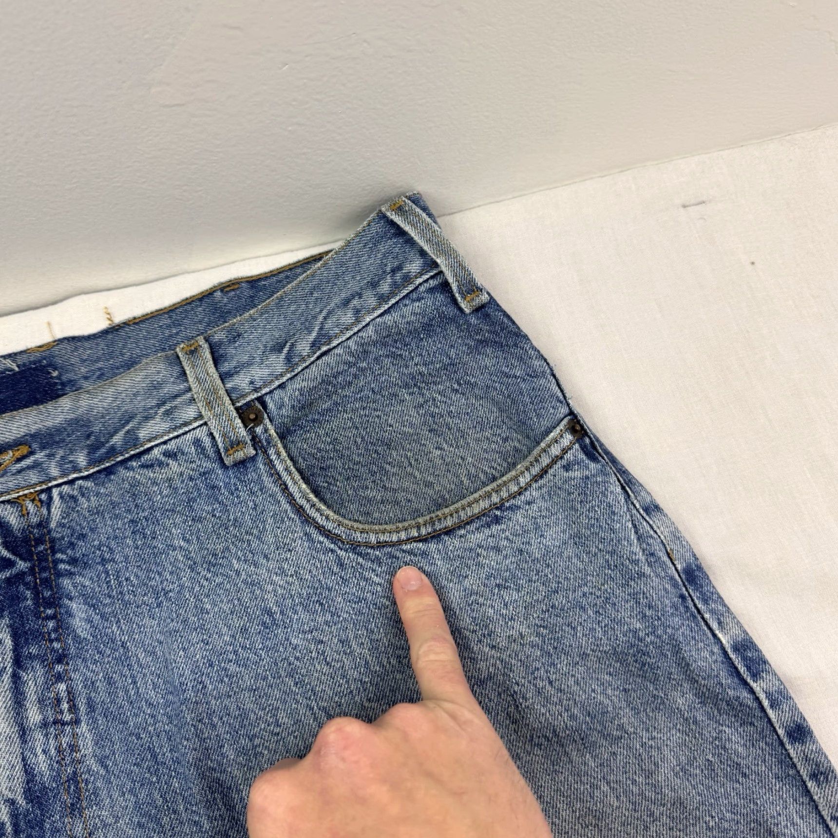 Abercrombie & Fitch VINTAGE Abercrombie & Fitch Jeans Hipster Y2K 90s Grunge Punk Baggy Wide-Leg Adult 38x32 Blue Mens Size US 38 / EU 54 - 3 Thumbnail