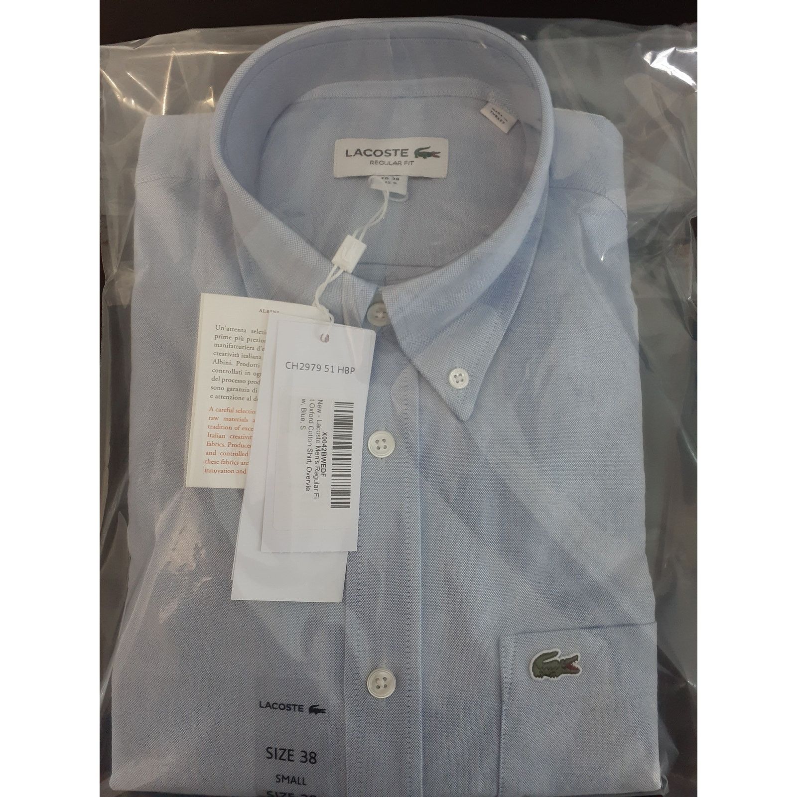 Lacoste Lacoste Men's Long Sleeve Regular Fit Oxford Shirt S Size US S / EU 44-46 / 1 - 2 Thumbnail