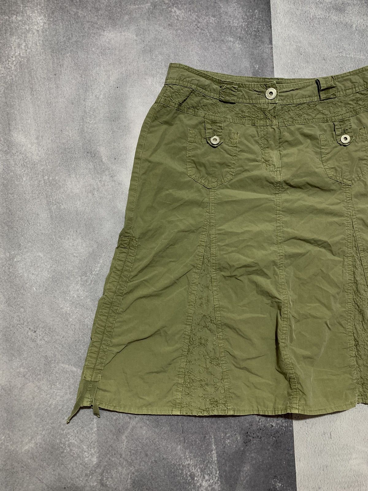 Japanese Brand × Vintage Vintage 90s wide midi skirt Japanese style size 31 Size 31" - 2 Thumbnail