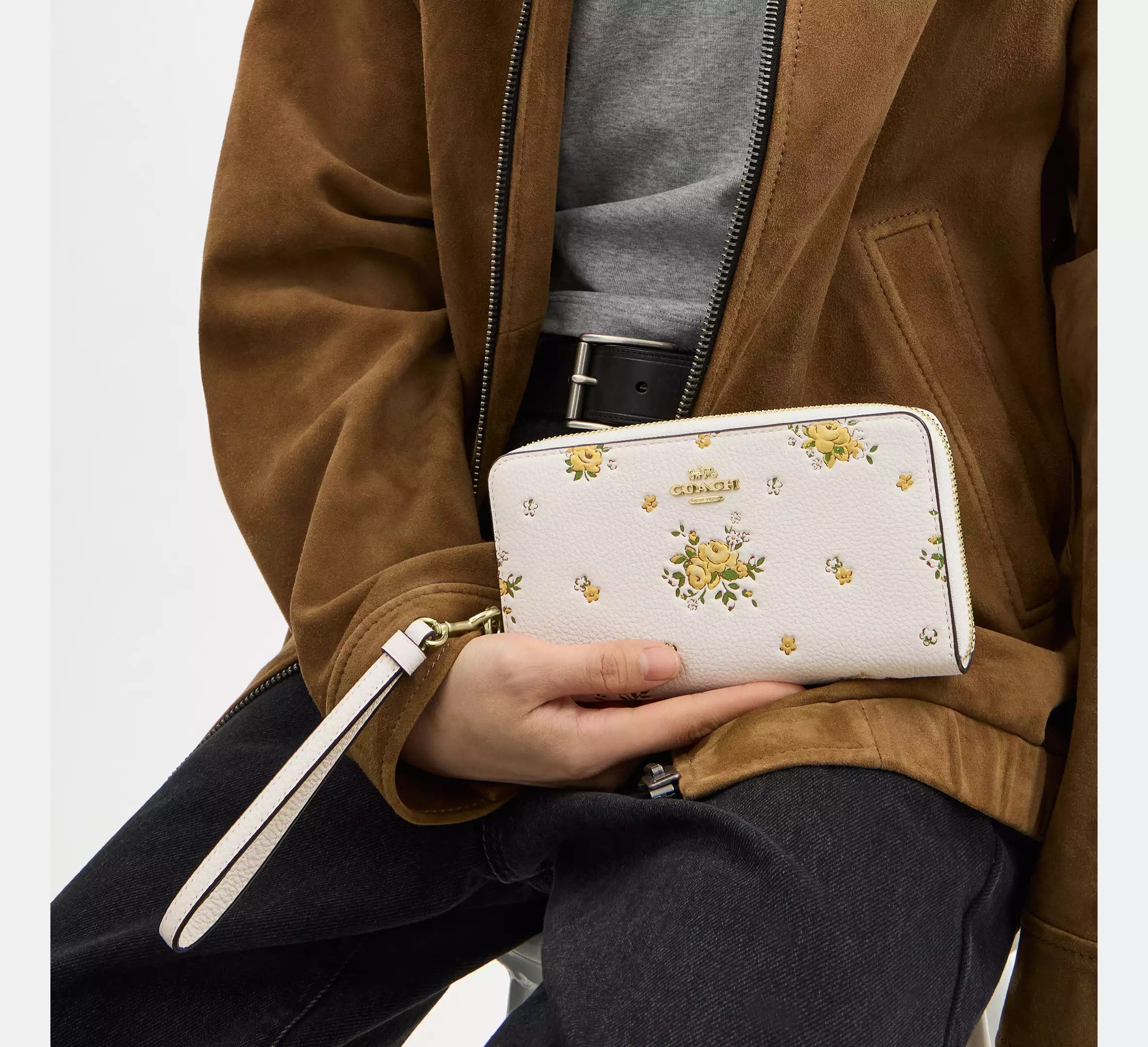 Coach Long Zip Around Wallet With Floral Print CAO89 Size ONE SIZE - 6 Thumbnail