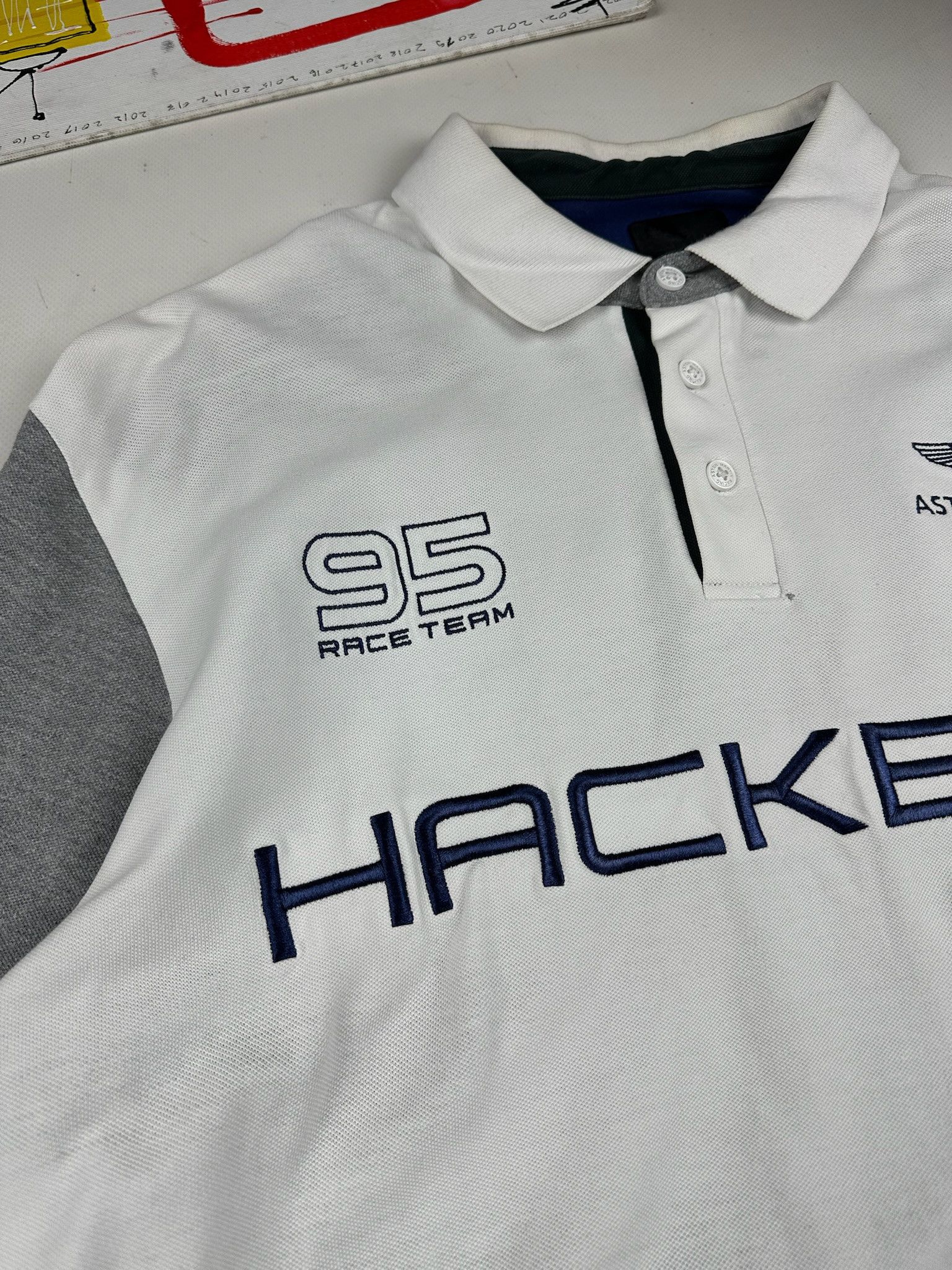 Hackett HACKETT ASTON MARTIN RACING RUGBY LONG SLEEVE POLO SIZE M Size US L / EU 52-54 / 3 - 7 Thumbnail