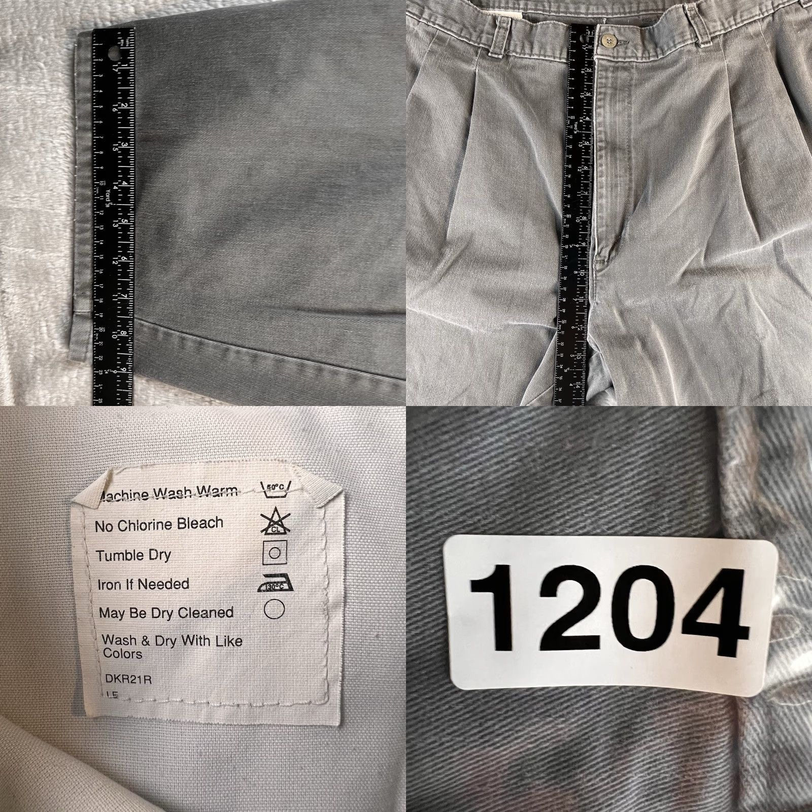 Dockers VINTAGE DOCKERS Pants Chino 40x34 Gray Pleated 90s Levi’s-Dockers USA Made Regular Straight Mens Size US 40 / EU 56 - 8 Thumbnail