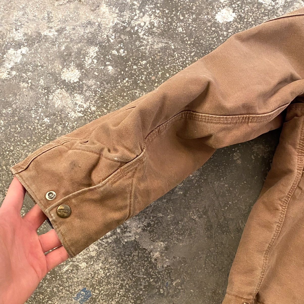 Carhartt 90s Vintage Carhartt Detroit Work Trashed Jacket J97 BRN Size US L / EU 52-54 / 3 - 22 Thumbnail