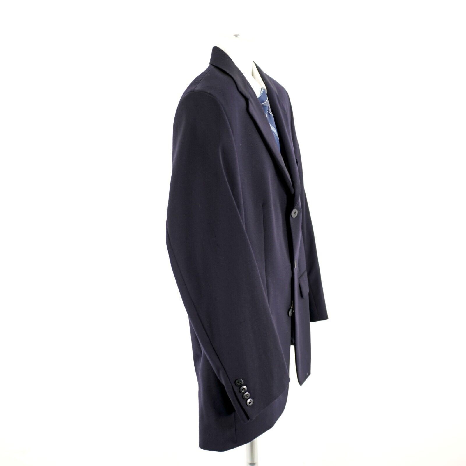 Brandini DAMAGED Brandini Filene's Wool Blue 3 Button Blazer 44L Tagg Size 44L - 11 Thumbnail