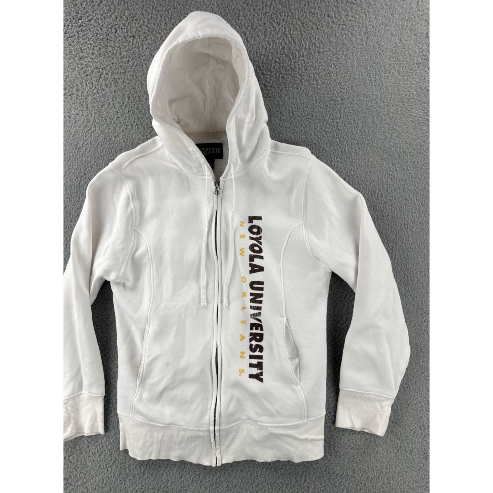 Jansport VINTAGE JanSport White Hoodie Loyola University New Orleans Y2K Full Zip Hooded Mens M Regular Shirt (Hoodie) Size US M / EU 48-50 / 2 - 2 Thumbnail