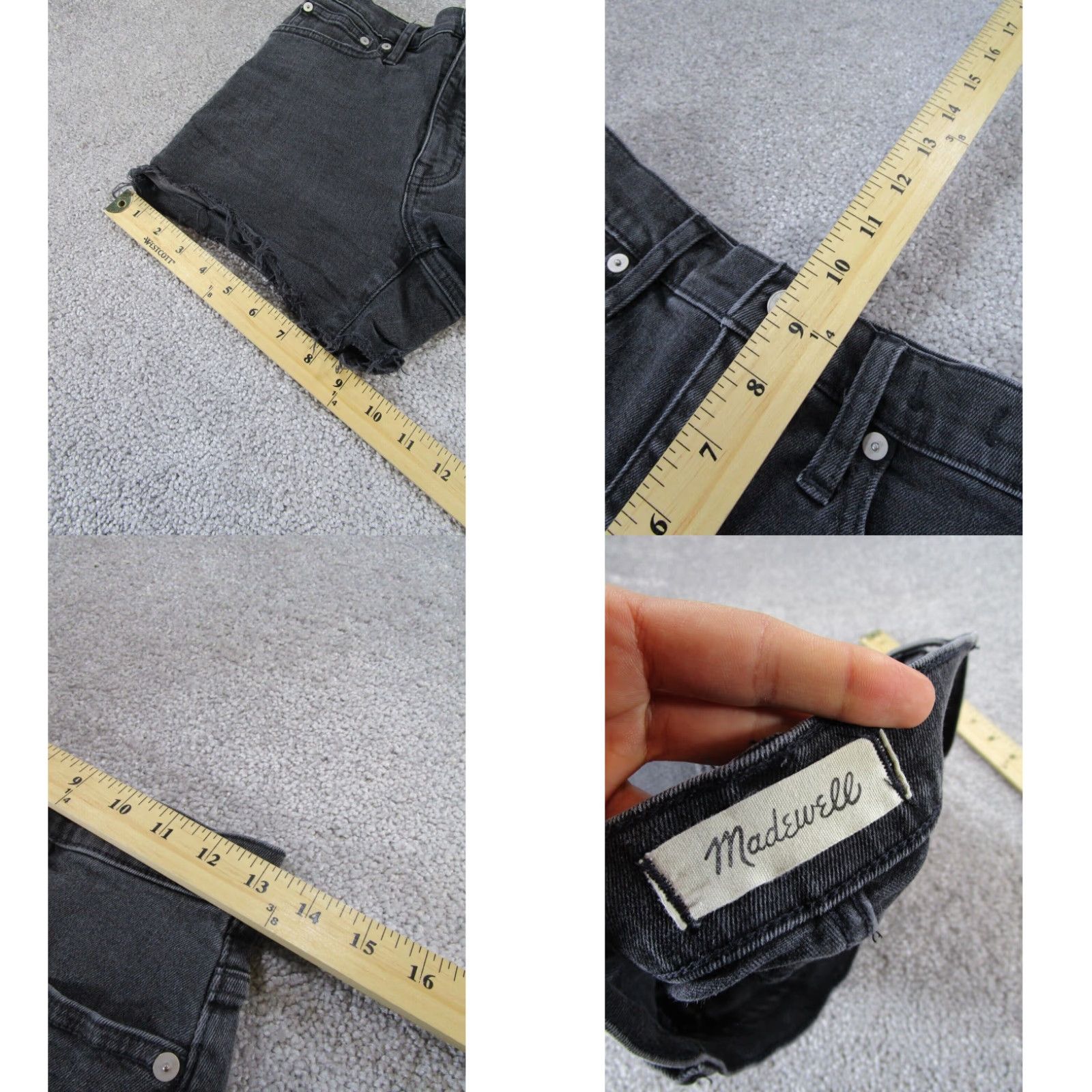 Madewell Womens Madewell Shorts Gray Denim 25 XL Extra Large Size 42" / US 20 - 4 Thumbnail