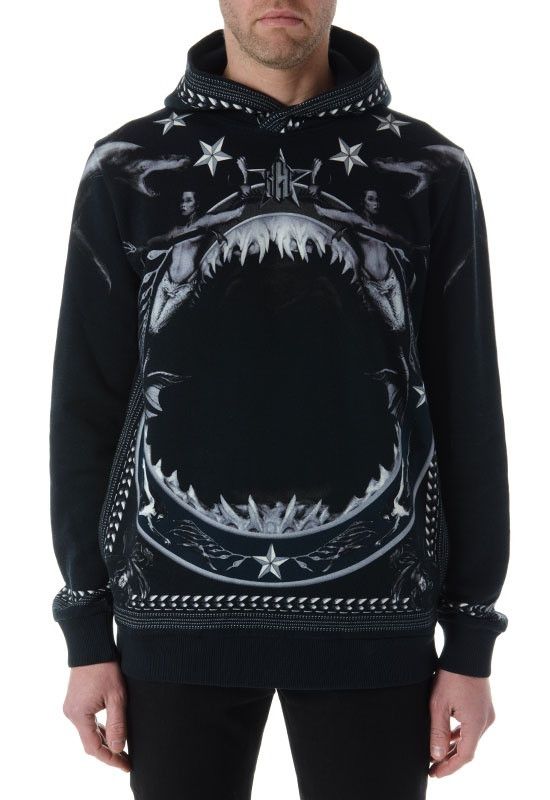 Givenchy Blue Shark Mermaid Print Hoodie Size US M / EU 48-50 / 2 - 2 Thumbnail