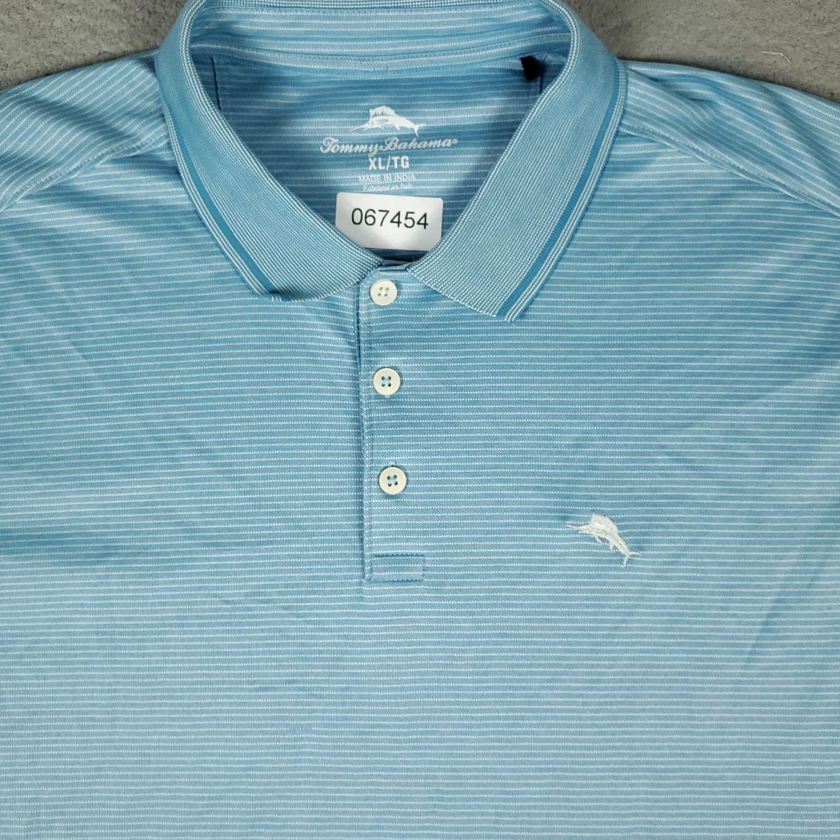 Tommy Bahama Tommy Bahama Polo Shirt Mens XL Blue Striped Golf Casual Short Sleeve Polo Shirt XL Blue Striped Mens Size US XL / EU 56 / 4 - 2 Thumbnail