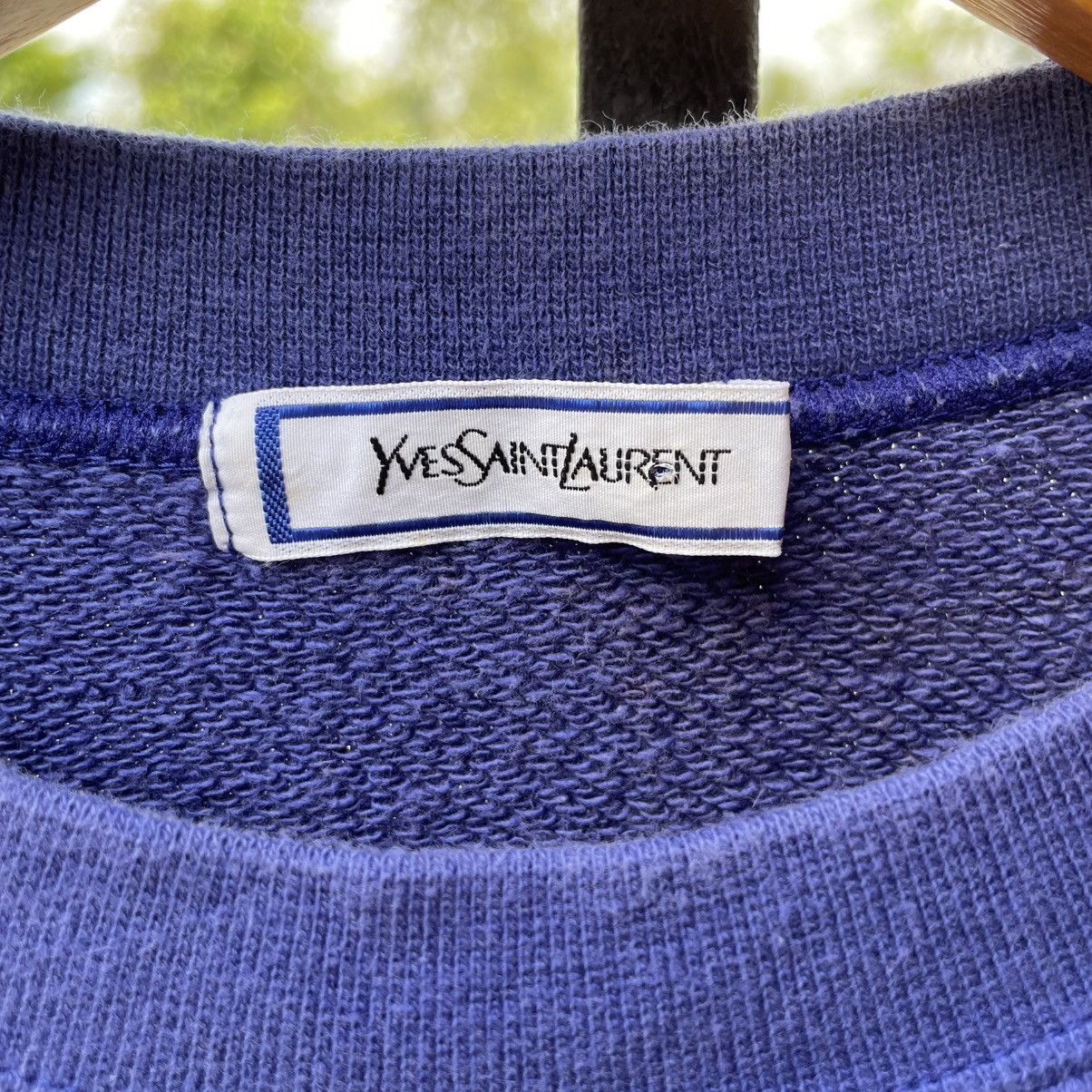 Yves Saint Laurent Authentic❤️Yves Saint Laurent Embroidered Spellout Sweatshirt Size US S / EU 44-46 / 1 - 15 Thumbnail