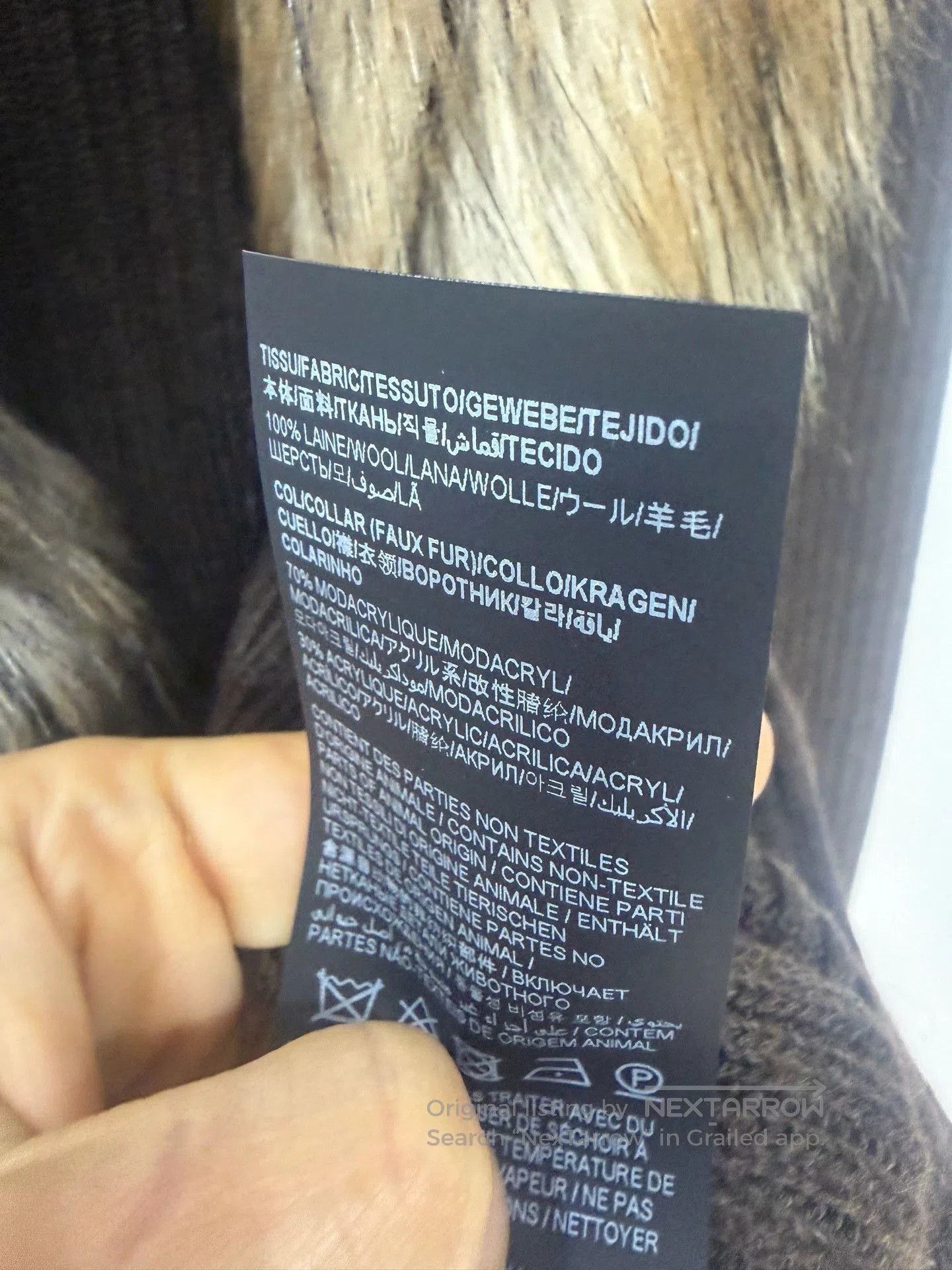 Saint Laurent Paris Saint Laurent Brown Fur Collar Wool Dress. Size S / US 4 / IT 40 - 6 Thumbnail