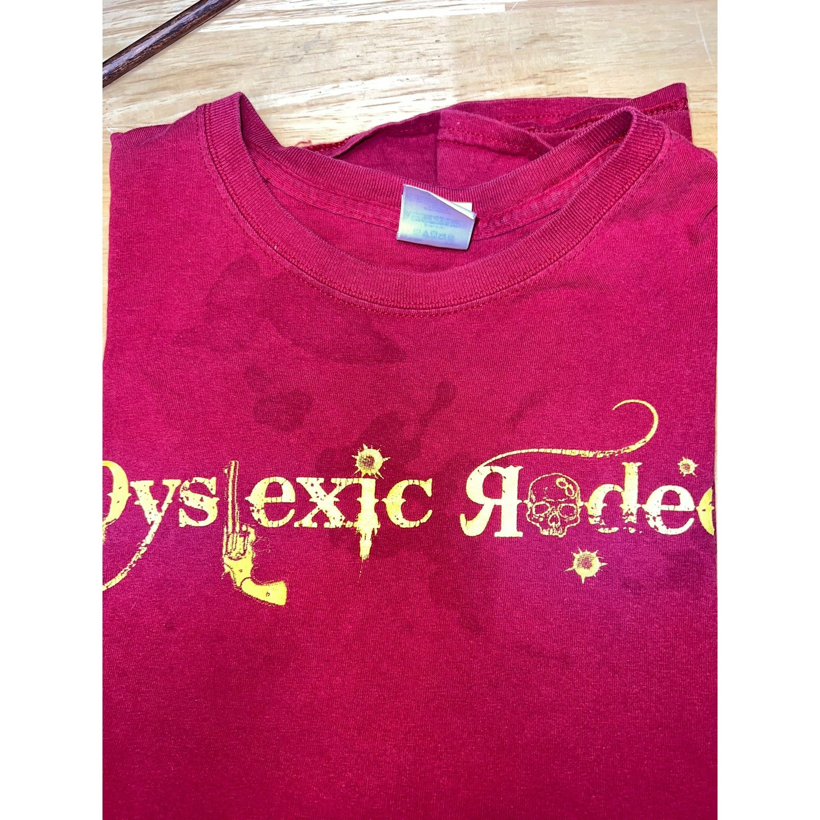 Gildan Dyslexic Rodeo Shirt Band Concert Tour Tee Stained Stain L Size US L / EU 52-54 / 3 - 11 Thumbnail