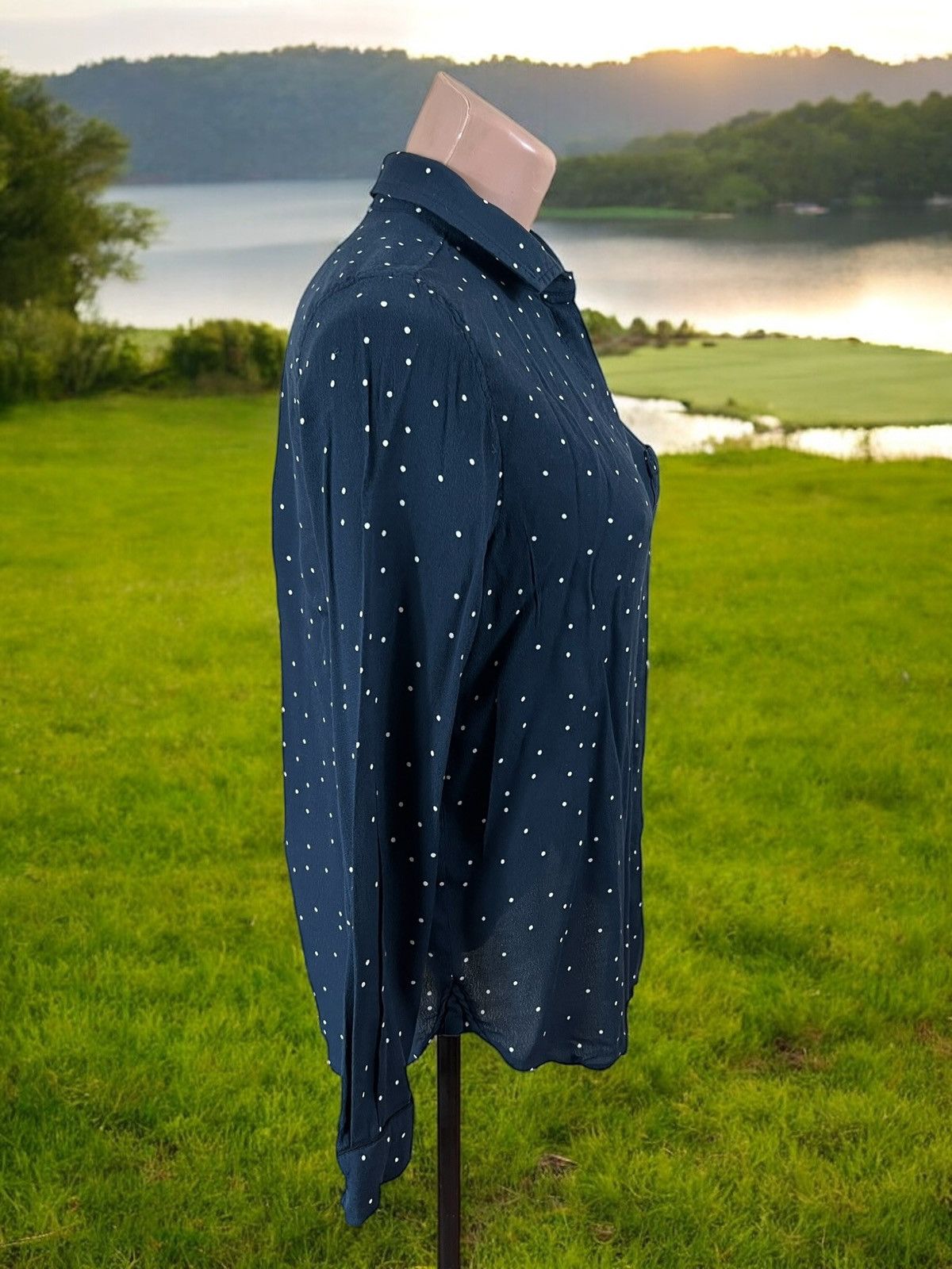 Ganni Ganni Rosemont Crepe polkadot shirt size 36 Size S / US 4 / IT 40 - 2 Thumbnail