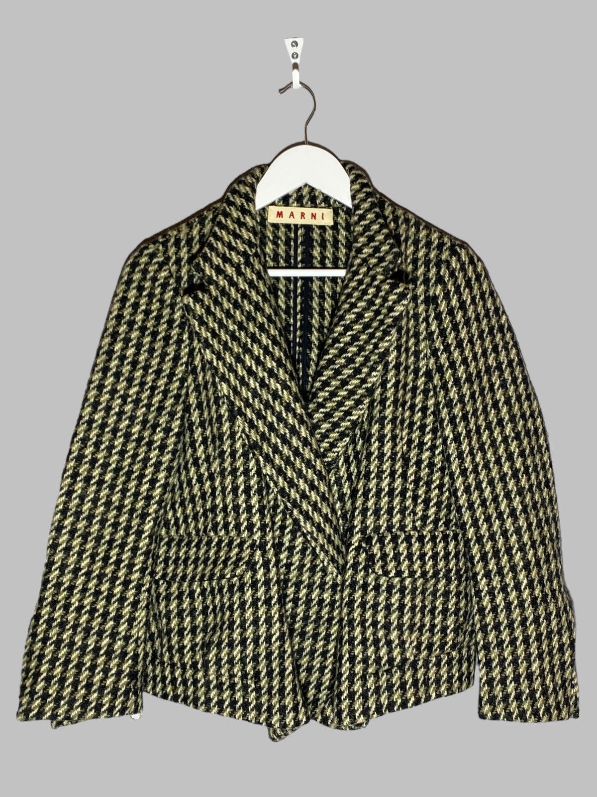 Marni Marni Wool Tweed Jacket Houndstooth Pattern Women’s Size 44 Size M / US 6-8 / IT 42-44 - 1 Thumbnail