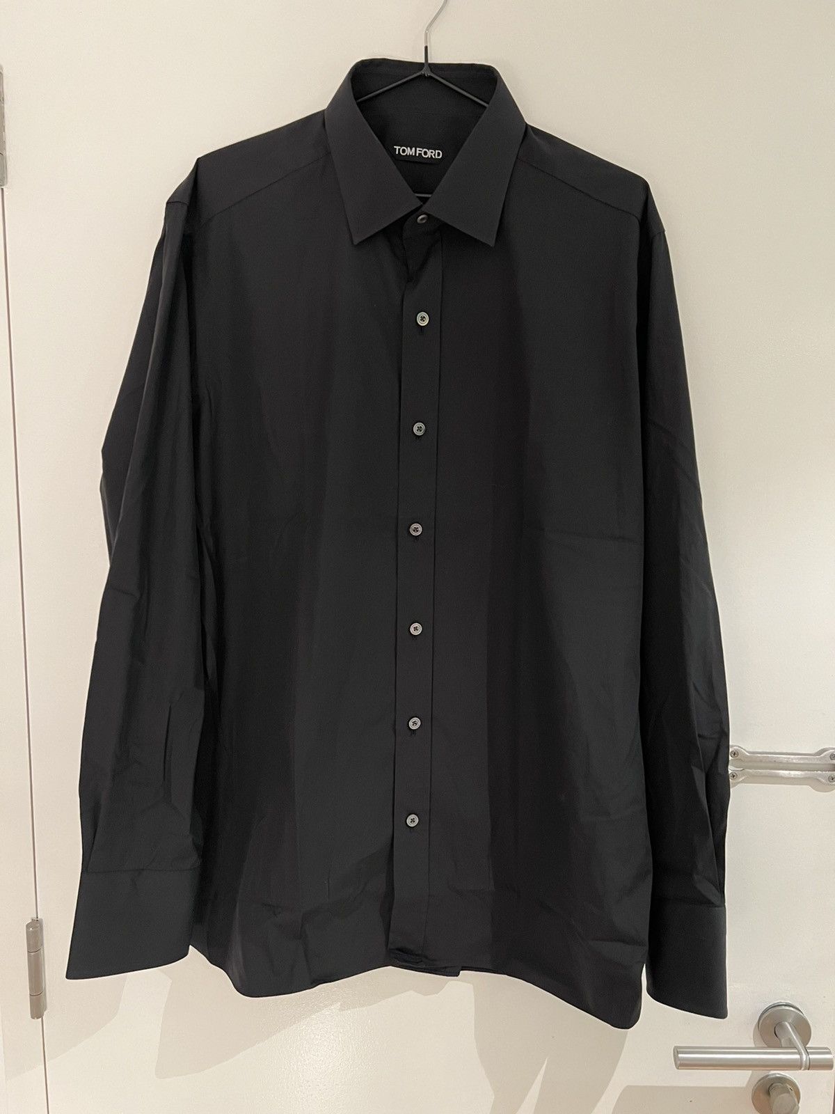 Tom Ford TOM FORD Black Dress Shirt Size 17 43 Long Sleeves Cotton Size US L / EU 52-54 / 3 - 1 Thumbnail