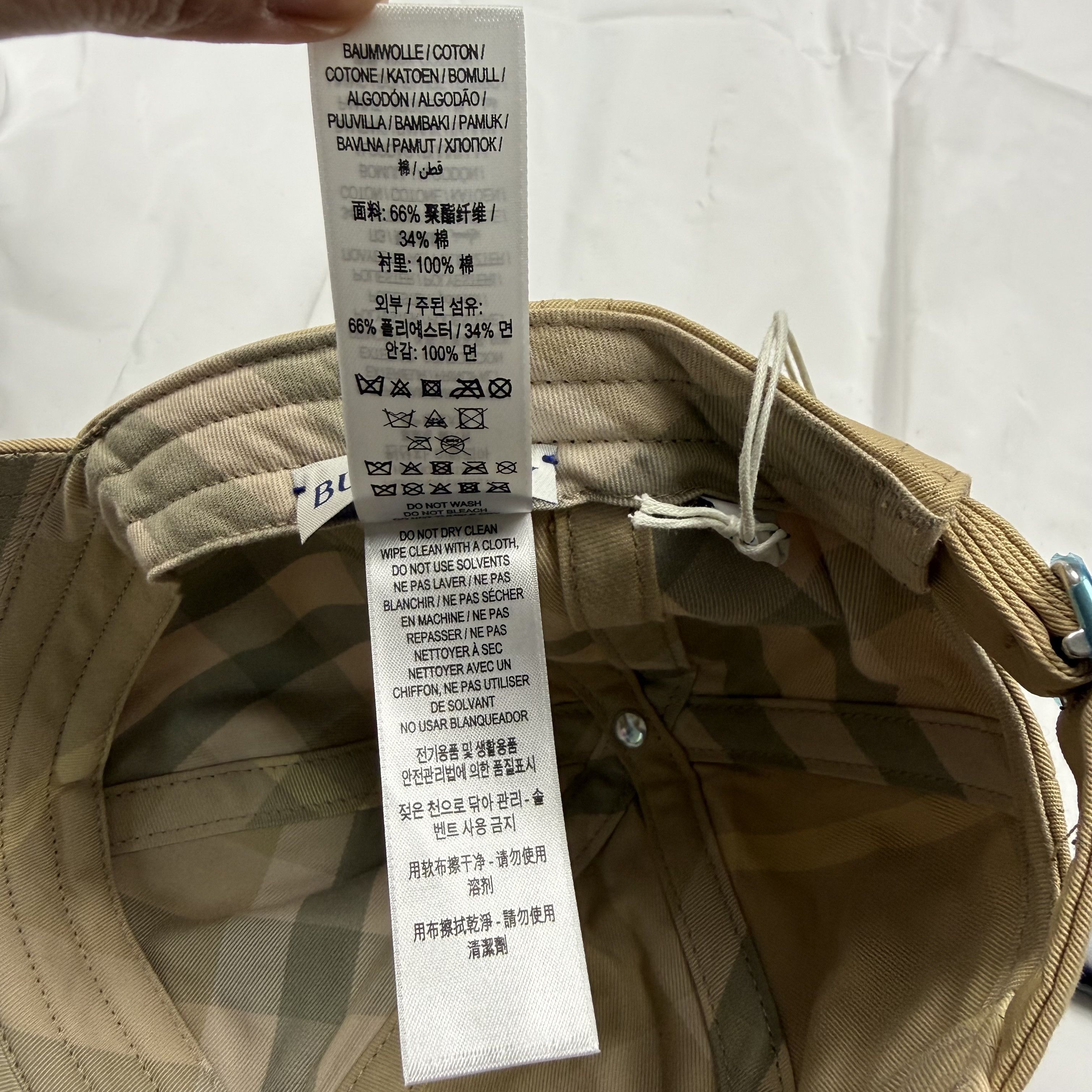 Burberry Burberry Honey Tan Embroidered Logo Vintage Check Lined Hat Size ONE SIZE - 9 Thumbnail