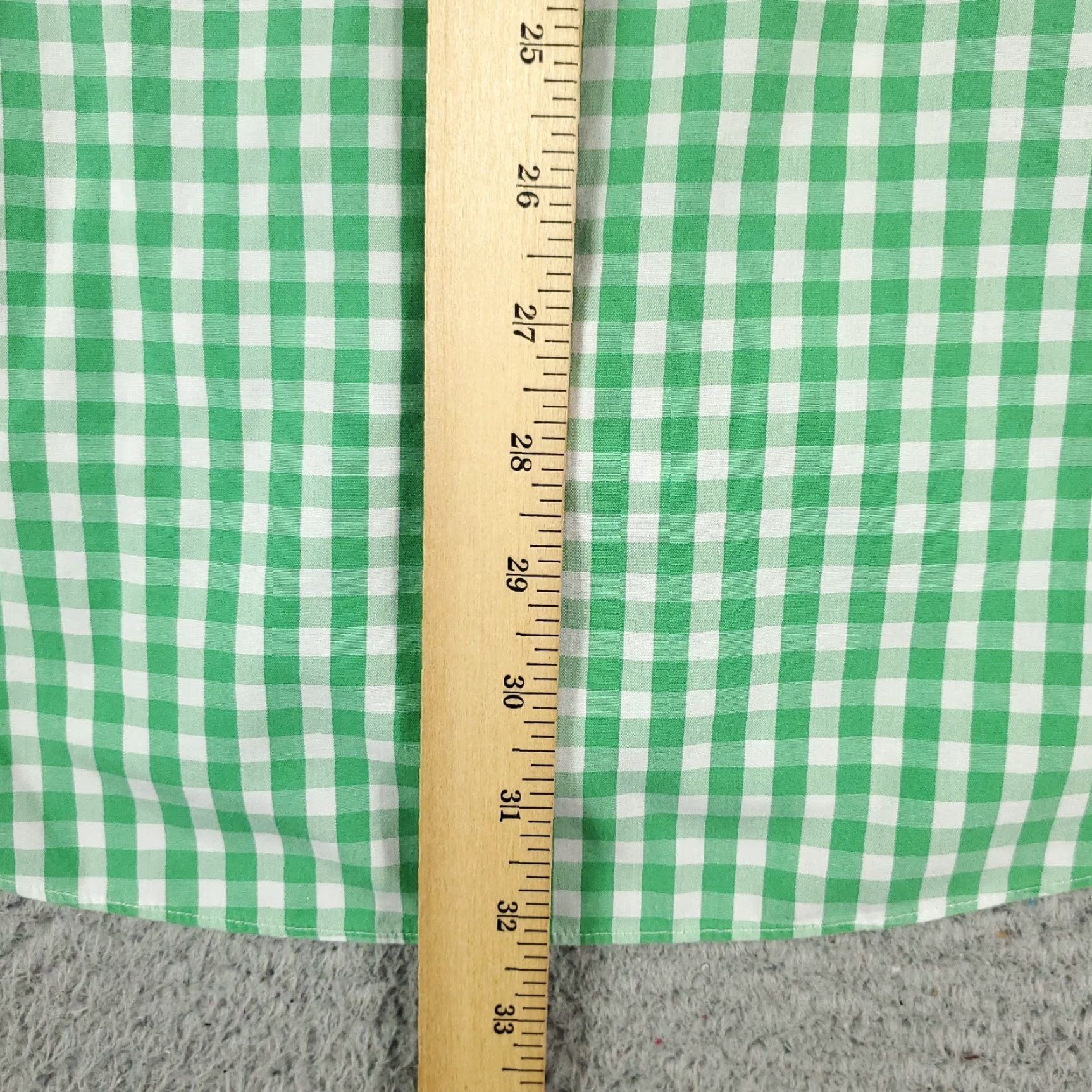 Brooks Brothers VINTAGE BROOKS BROTHERS Shirt Mens Large Green Check Casual Button Up Short Sleeve Size US L / EU 52-54 / 3 - 4 Thumbnail