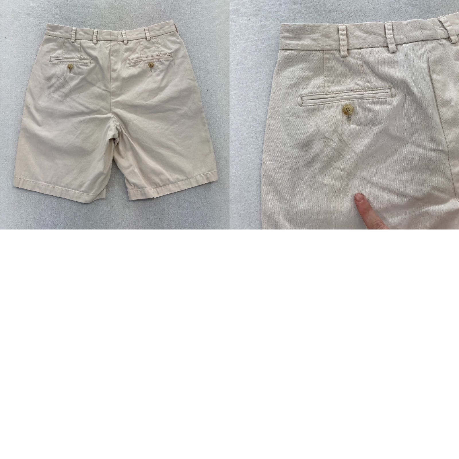 Peter Millar Peter Millar Shorts Mens 32 White Pima Cotton Flat Front Chino Short Mid Rise 9" Size US 32 / EU 48 - 8 Thumbnail