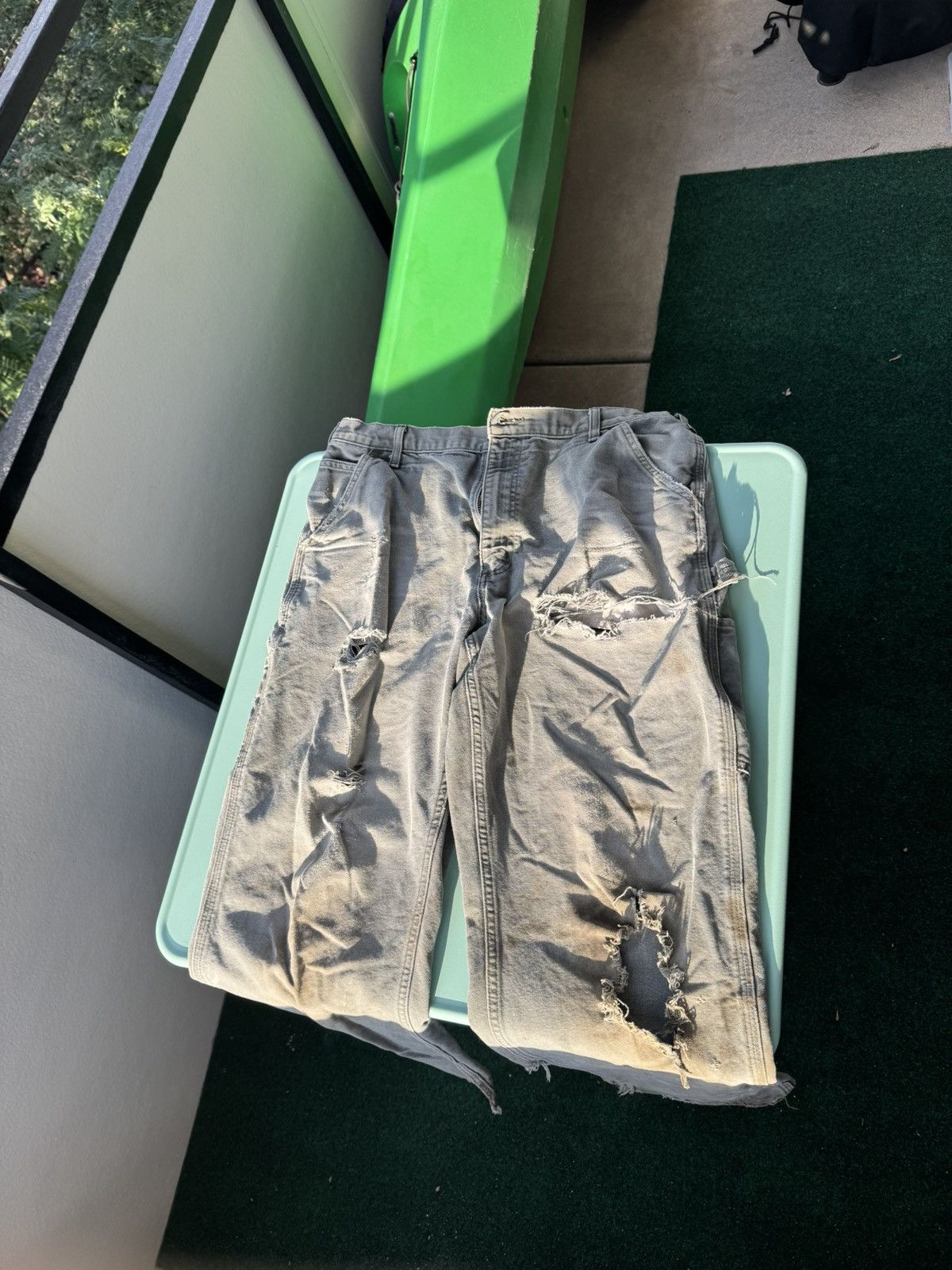 Carhartt Extreme Distressed Carhartt Work Pants Size US 34 / EU 50 - 1 Thumbnail