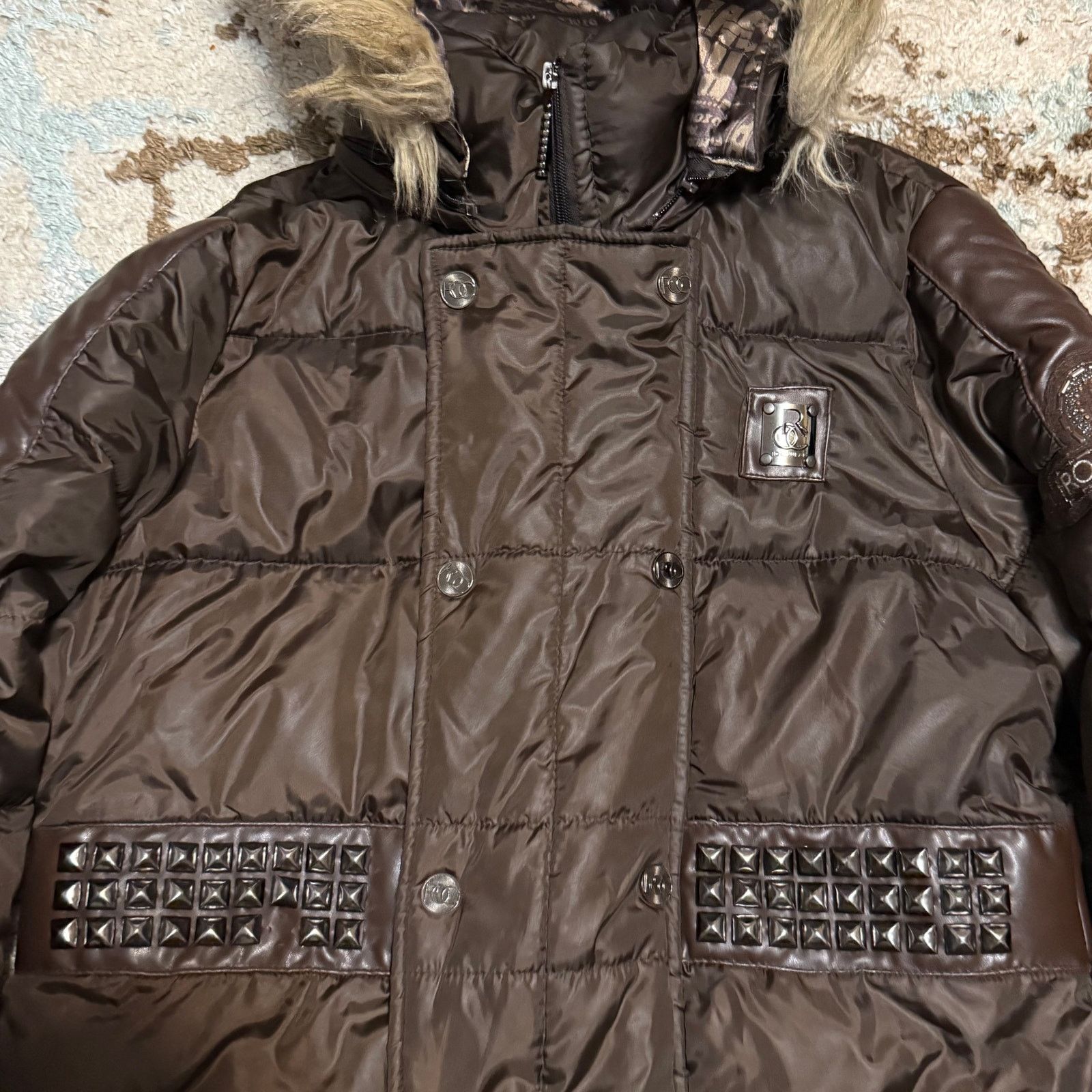 Rocawear Rocawear Faux Fur Hood Puffer Jacket Size XL Mocha Brown Y2K Size XL / US 12-14 / IT 48-50 - 4 Thumbnail