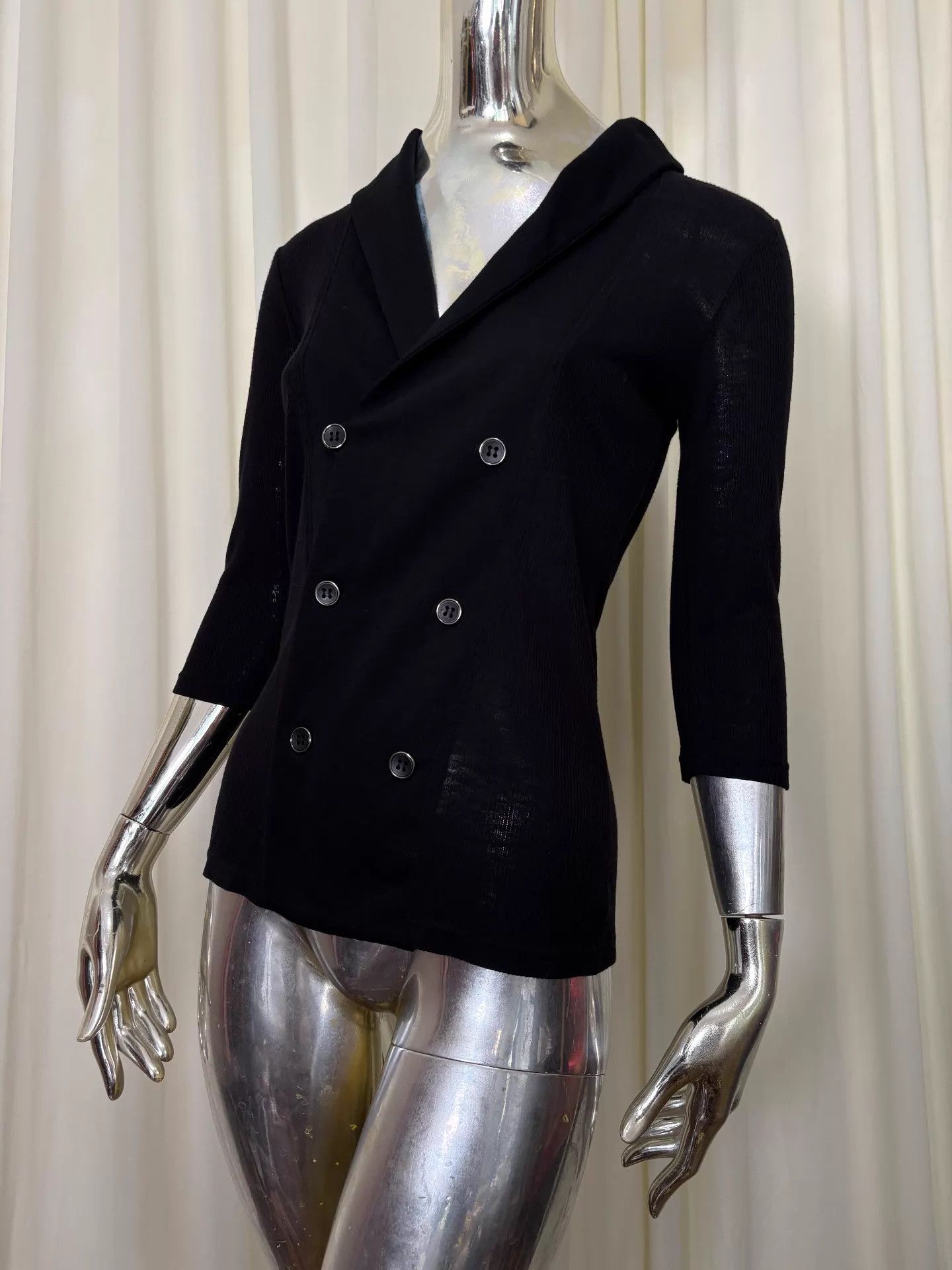 Roen roen x semanticdesign Vntg Skull Rhinestone DB Knit Cardi Size US M / EU 48-50 / 2 - 4 Thumbnail