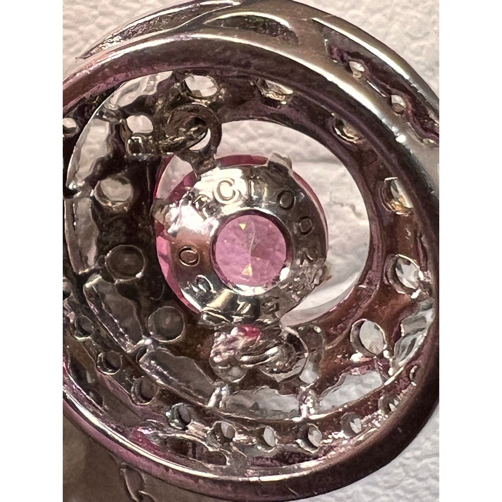 Other Pink tourmalinetopaz pendant necklace in platinum over 925 Size ONE SIZE - 22 Thumbnail