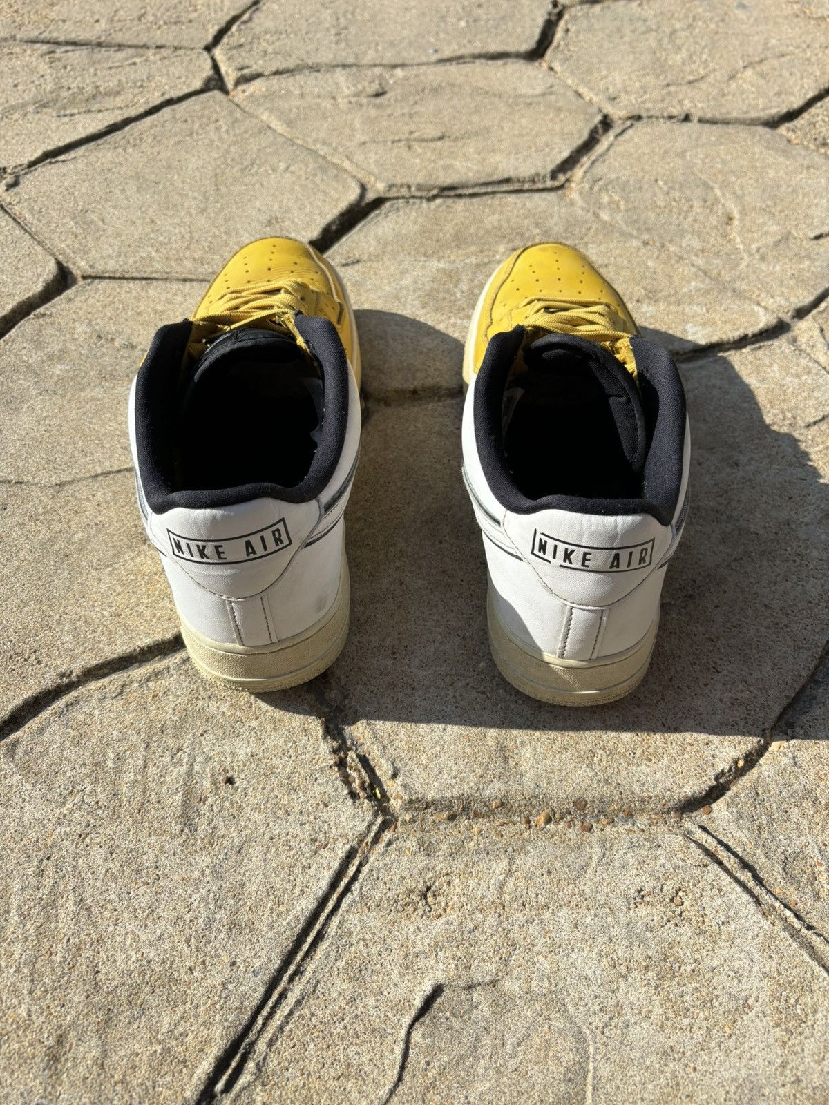 Nike × Vintage Nike Air Force 1 ‘07 Yellow Low Top Sneakers Size US 10.5 / EU 43-44 - 5 Thumbnail