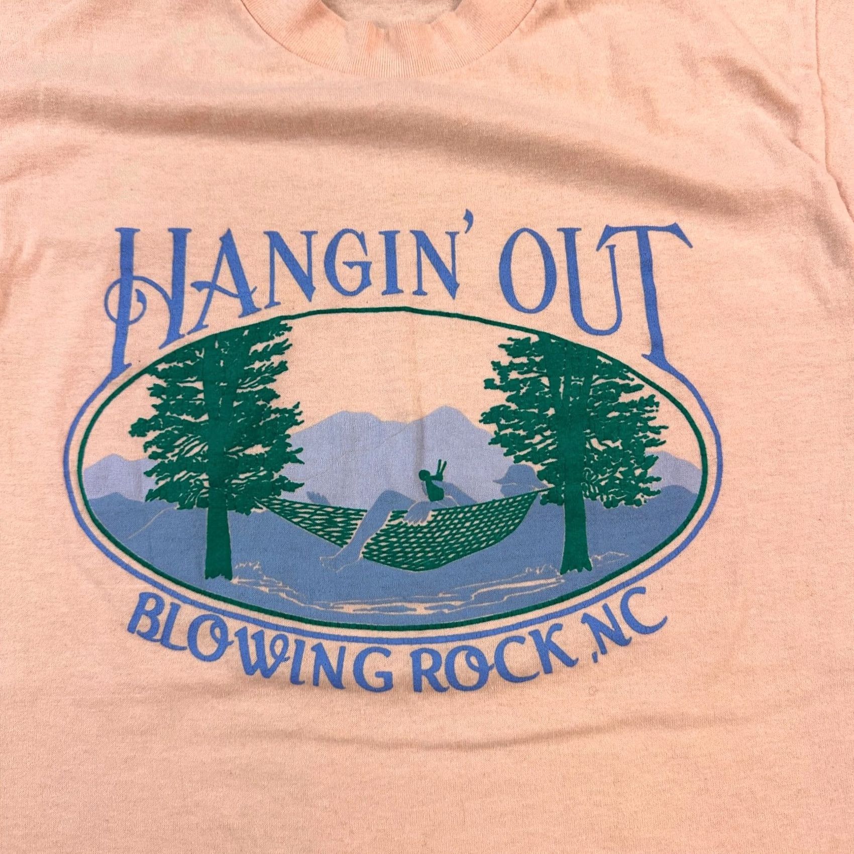 Vintage VINTAGE Birdlegs Shirt Mens Large Peach Blowing Rock NC Single Stich USA 90s Size US L / EU 52-54 / 3 - 4 Thumbnail