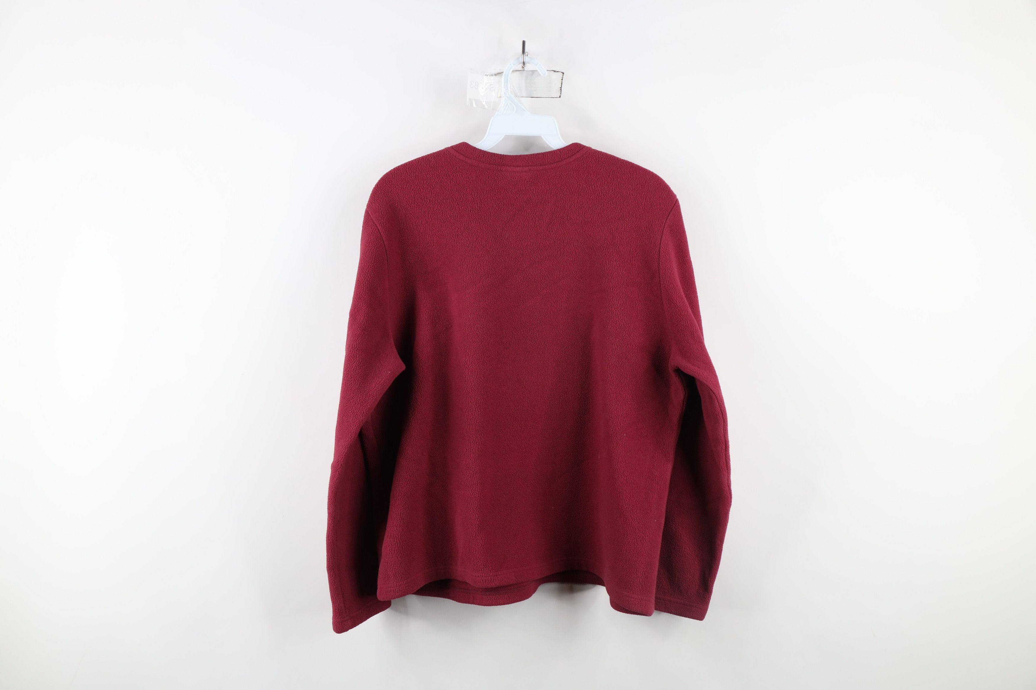L.L. Bean × Vintage Vintage LL Bean Blank Fleece V-Neck Sweater Berry Red Size L / US 10 / IT 46 - 9 Thumbnail