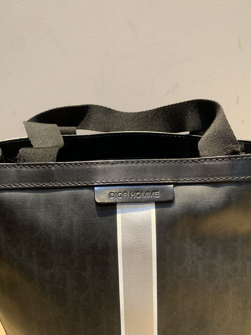 Dior Vintage Dior Homme by Hedi Slimane Monogram Stripe Tote Bag Size ONE SIZE - 3 Thumbnail